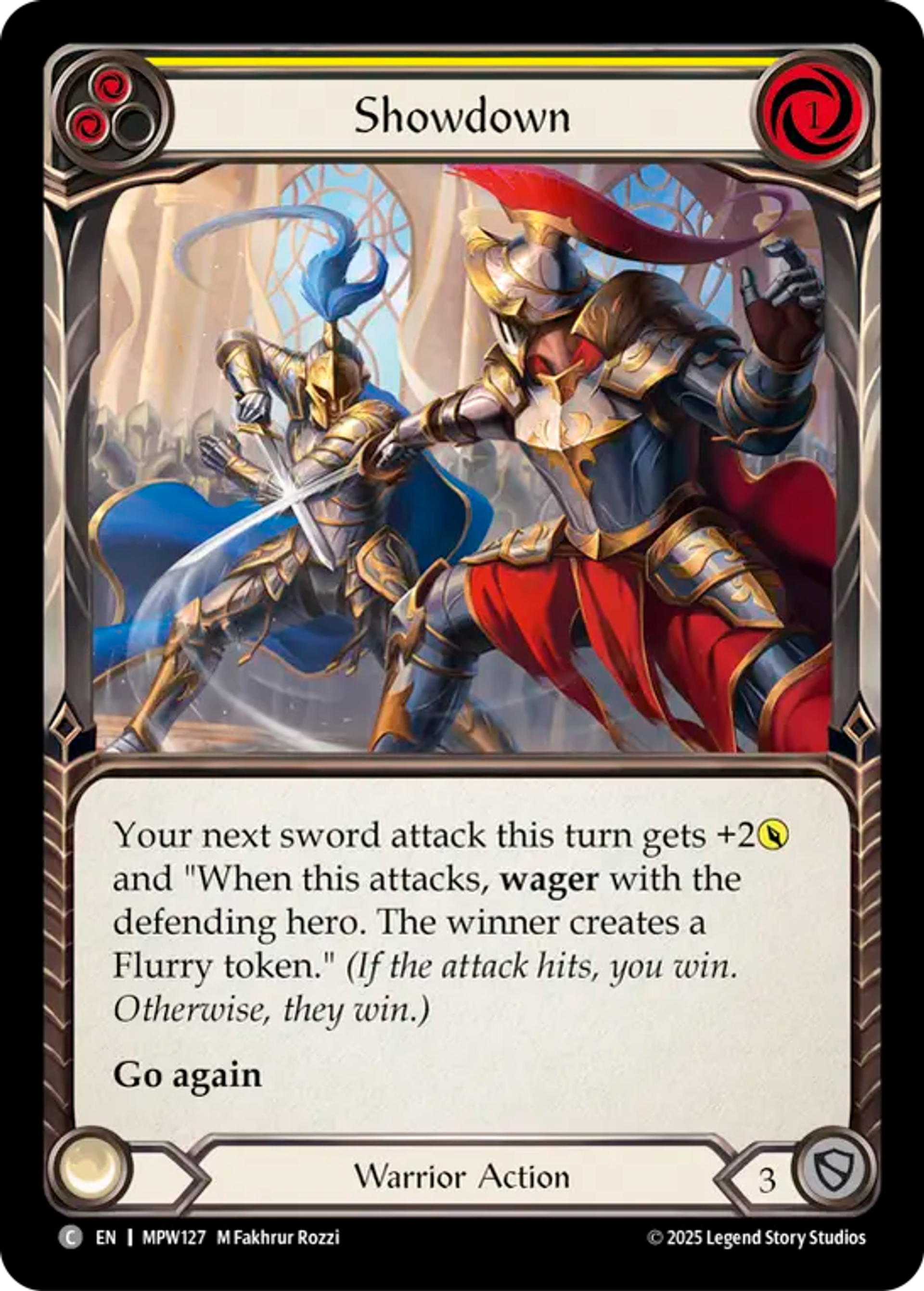 Showdown (Yellow) — Mastery Pack Warrior — Flesh and Blood