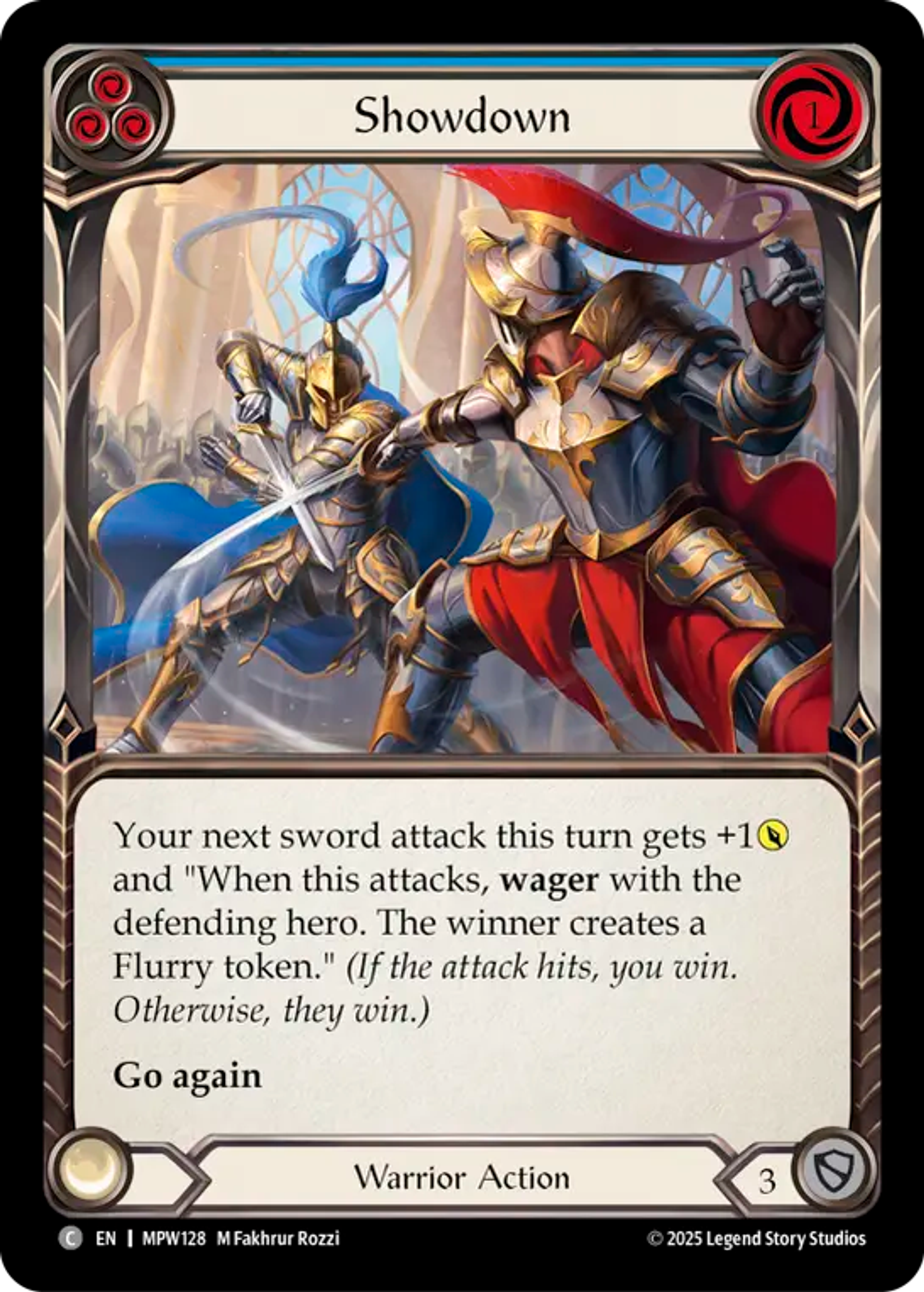 Showdown (Blue) — Mastery Pack Warrior — Flesh and Blood