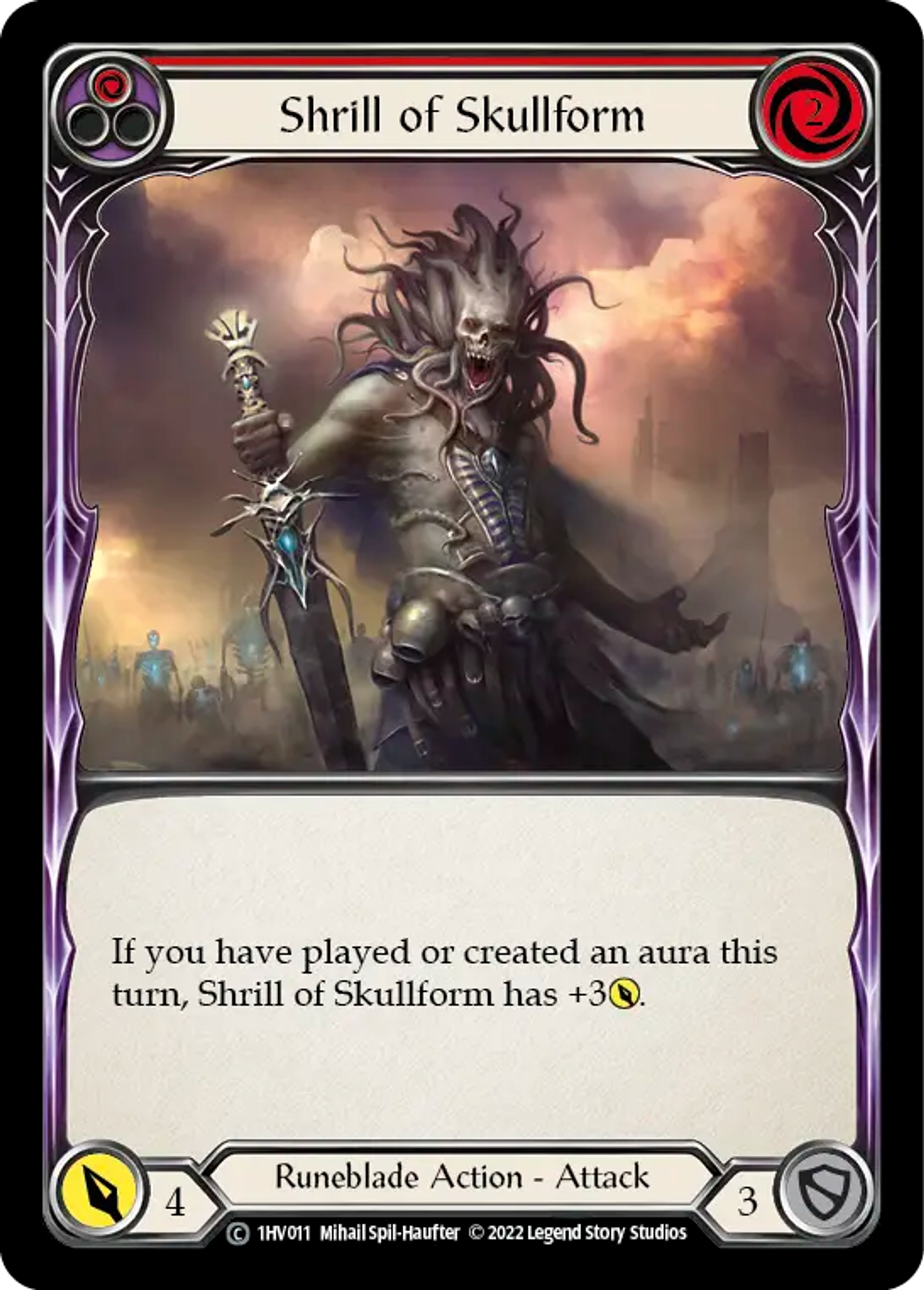 Shrill of Skullform (Red) — Viserai - Blitz Deck — Flesh and Blood