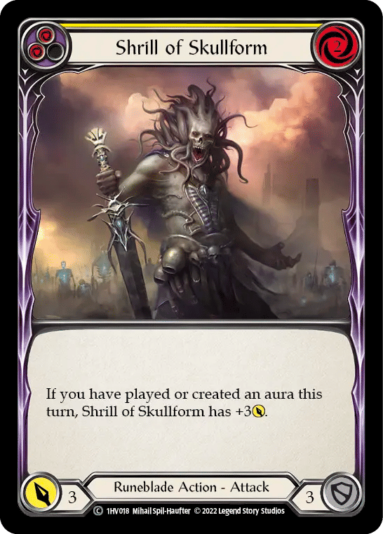 Shrill of Skullform (Yellow) — Viserai - Blitz Deck — Flesh and Blood