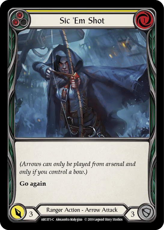 Sic 'Em Shot (Yellow) — Arcane Rising — Flesh and Blood
