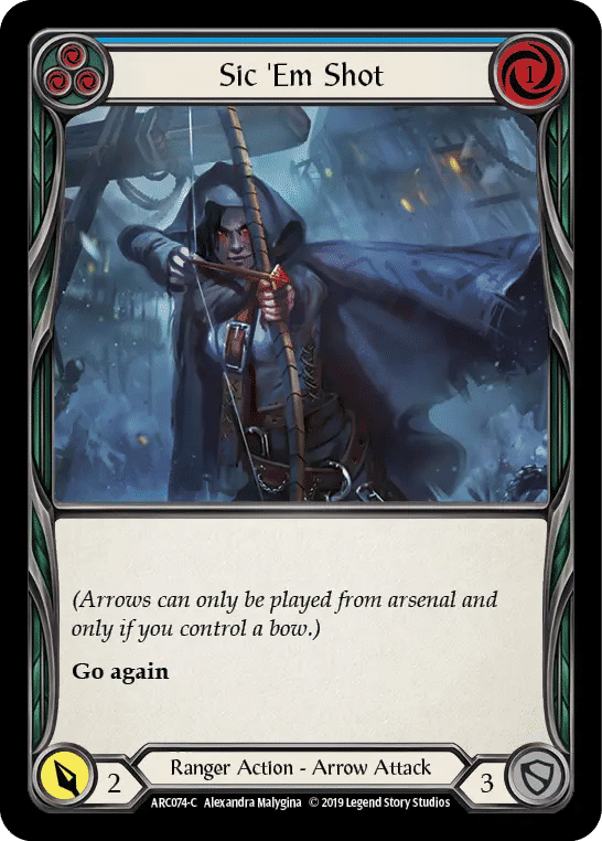 Sic 'Em Shot (Blue) — Arcane Rising — Flesh and Blood