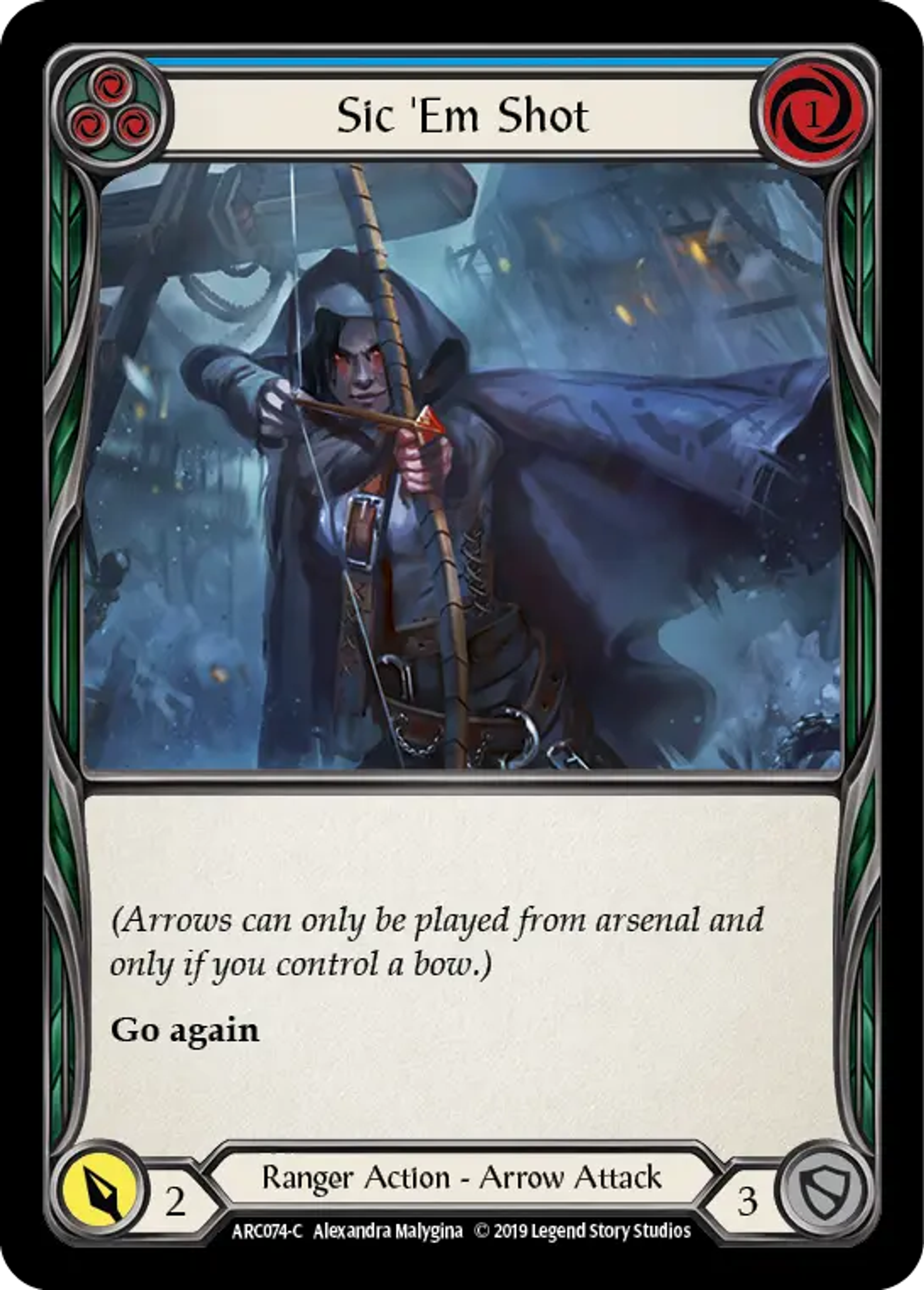 Sic 'Em Shot (Blue) — Arcane Rising — Flesh and Blood