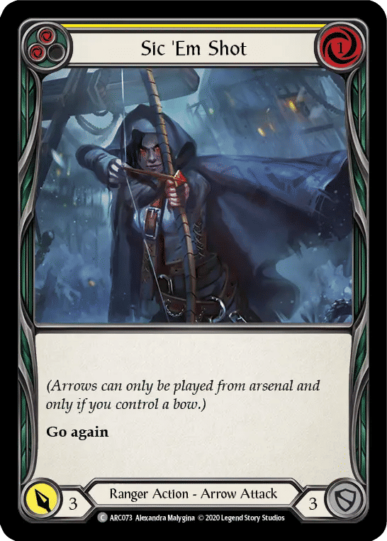 Sic 'Em Shot (Yellow) — Arcane Rising - Unlimited — Flesh and Blood
