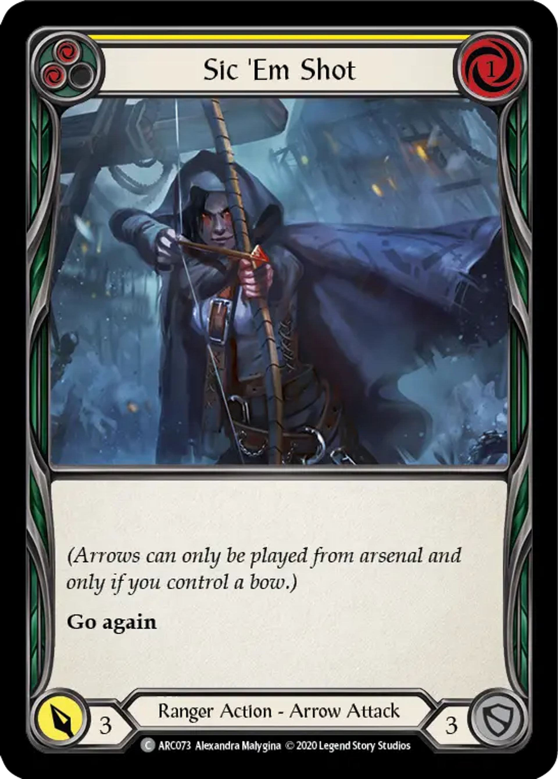 Sic 'Em Shot (Yellow) — Arcane Rising - Unlimited — Flesh and Blood
