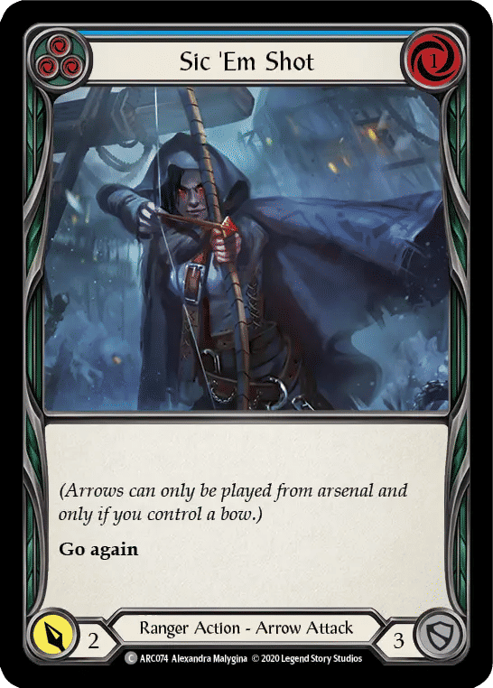 Sic 'Em Shot (Blue) — Arcane Rising - Unlimited — Flesh and Blood
