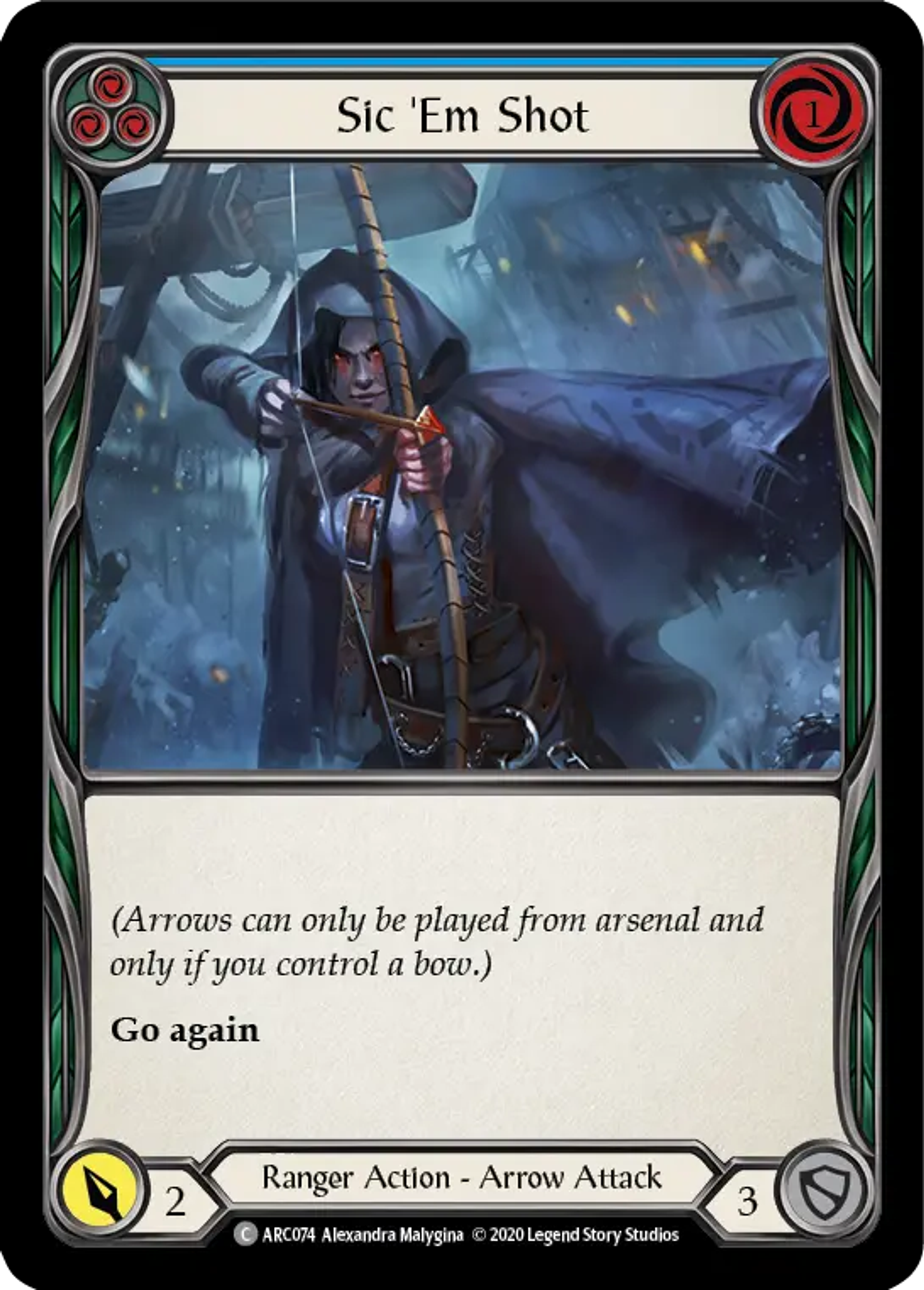 Sic 'Em Shot (Blue) — Arcane Rising - Unlimited — Flesh and Blood