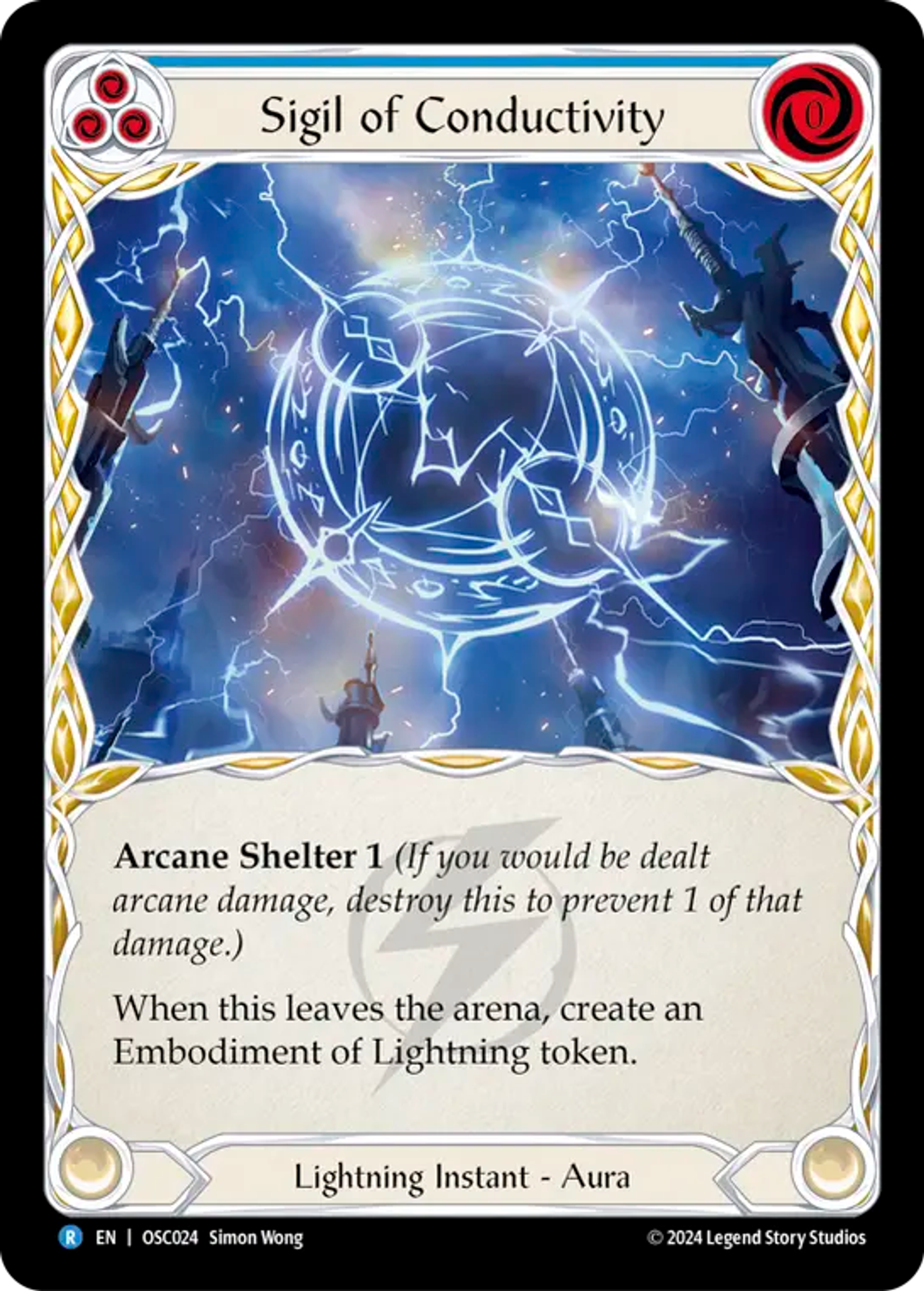 Sigil of Conductivity (Blue) — Rosetta Blitz Deck - Oscilio — Flesh and Blood