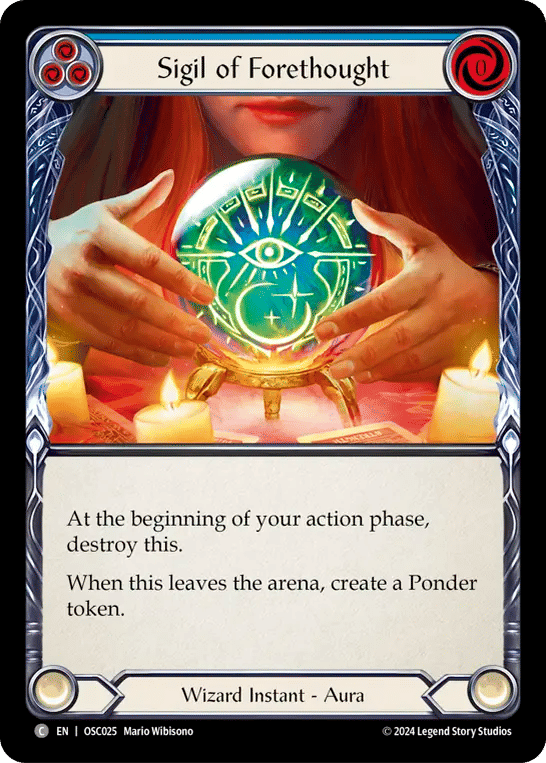 Sigil of Forethought (Blue) — Rosetta Blitz Deck - Oscilio — Flesh and Blood