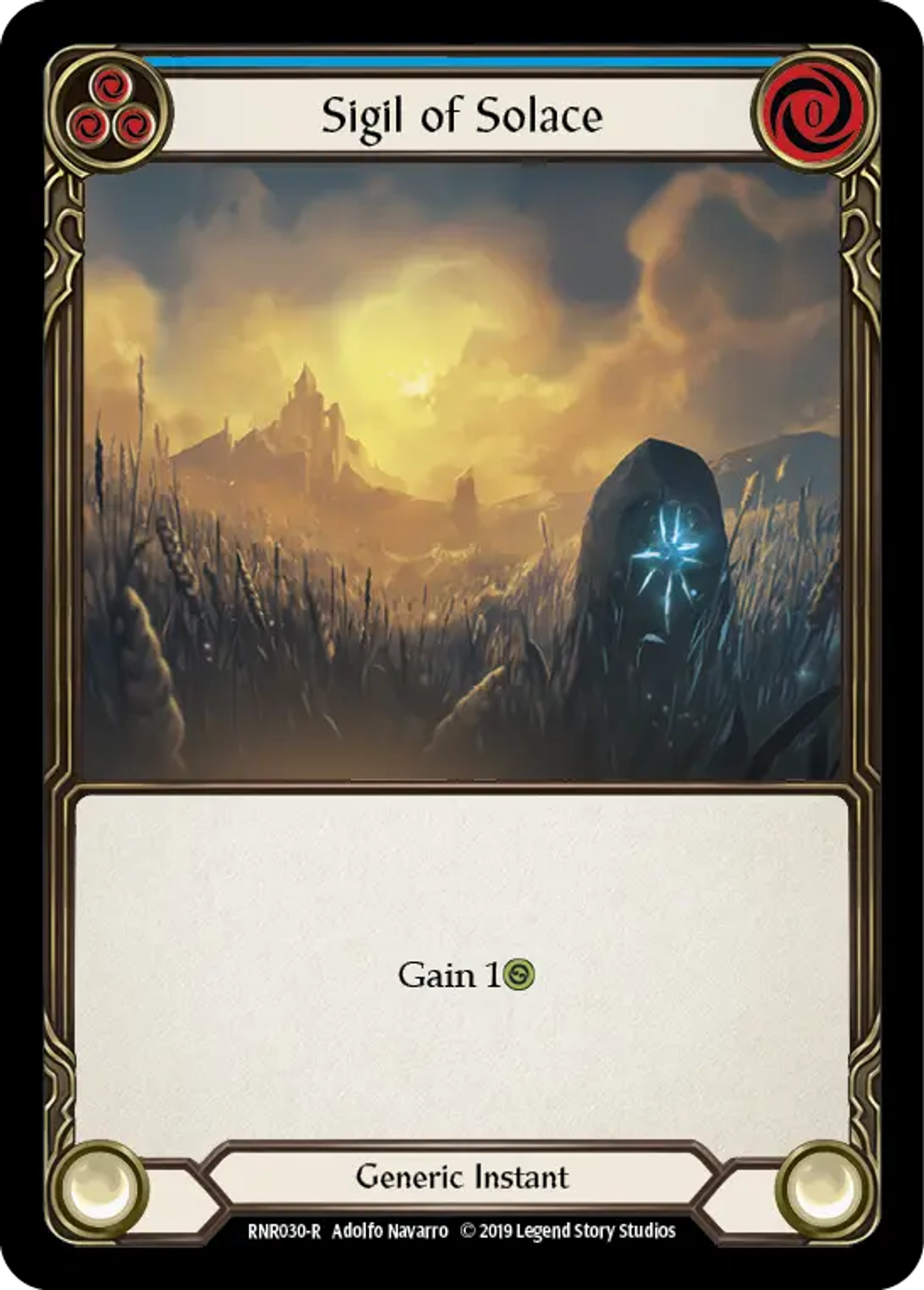 Sigil of Solace (Blue) — Rhinar, Reckless Rampage - Hero Deck — Flesh and Blood