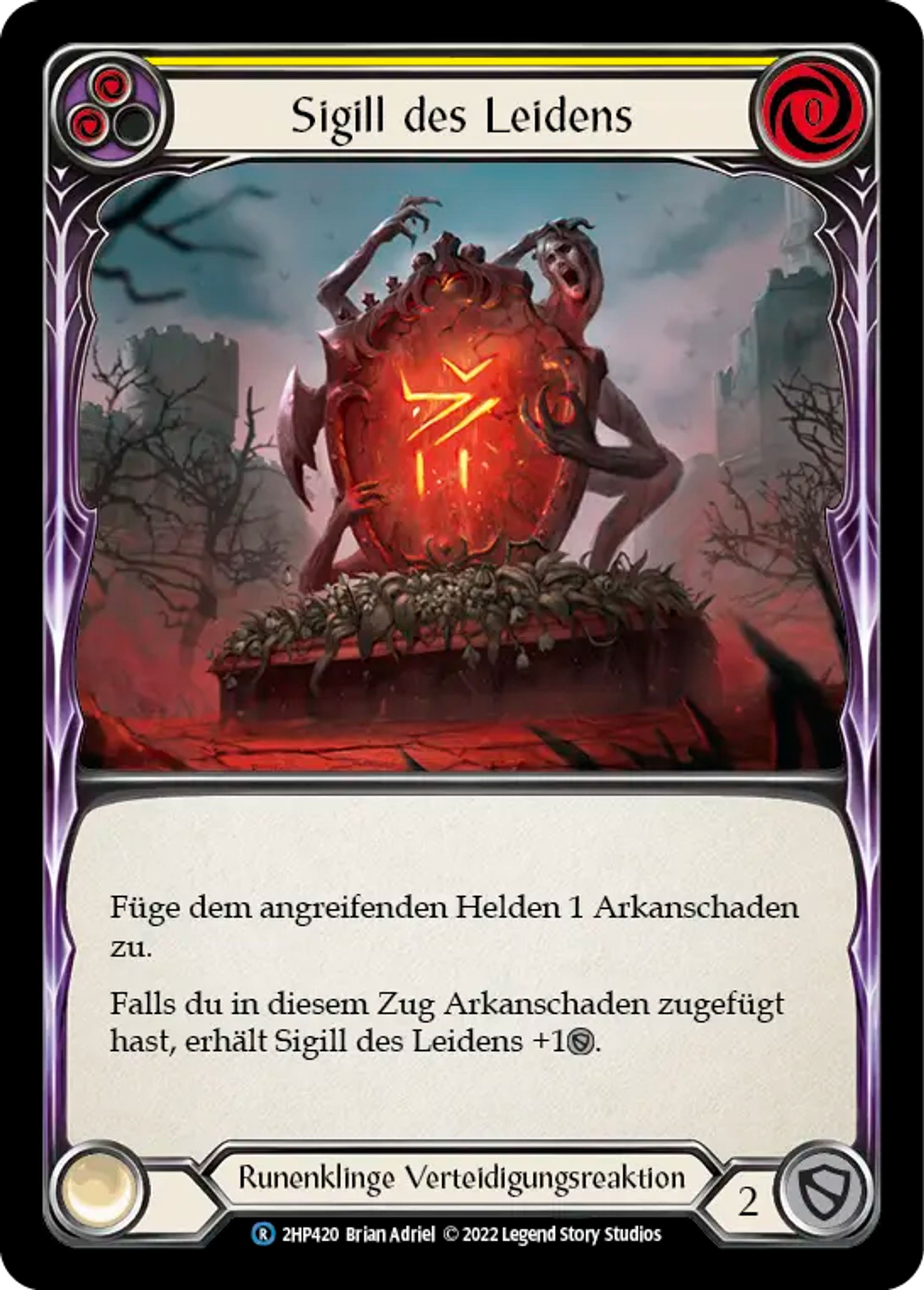 Sigil of Suffering (Yellow) — History Pack 2 - Black Label — Flesh and Blood