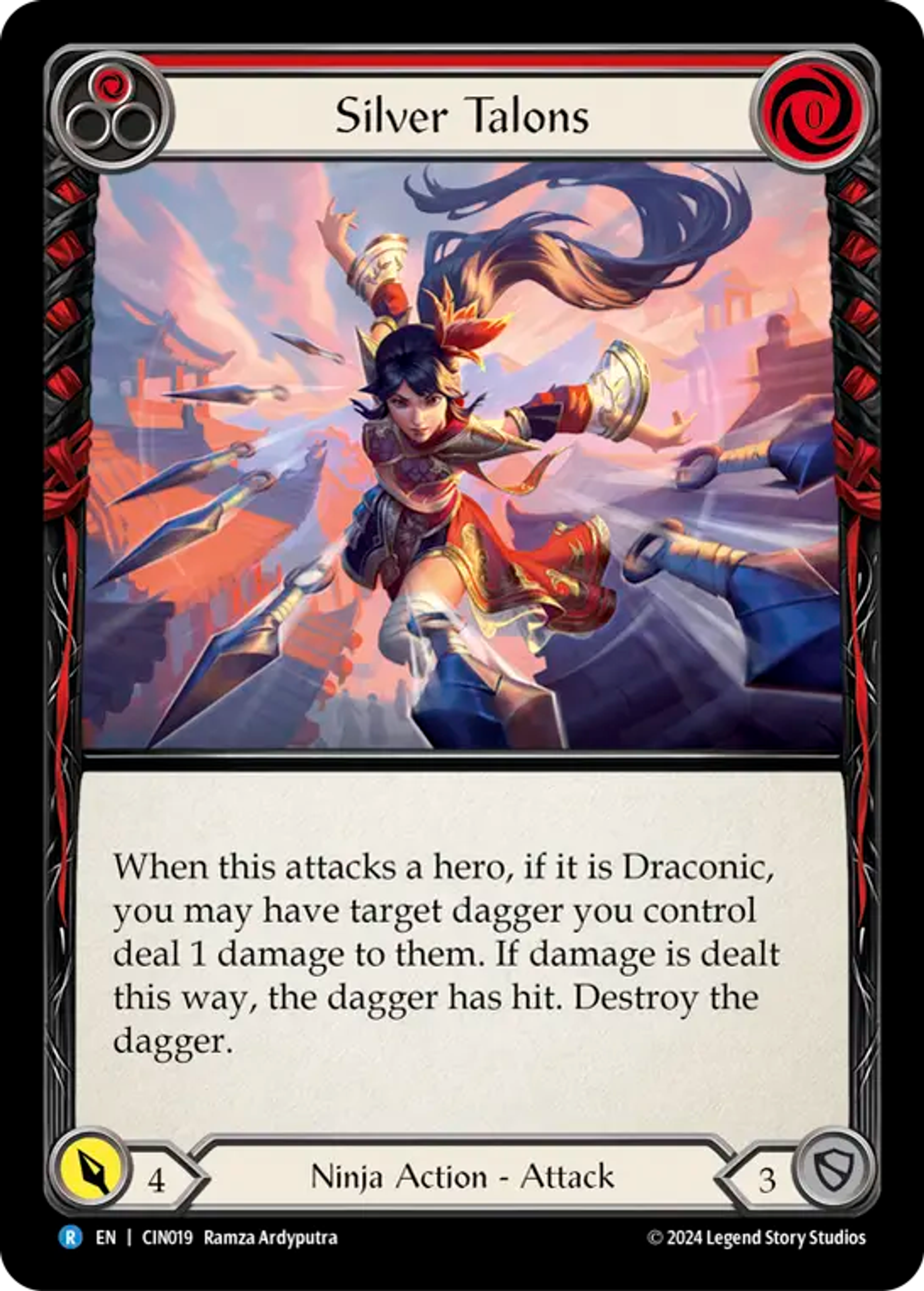 Silver Talons (Red) — The Hunted Blitz Deck - Cindra — Flesh and Blood