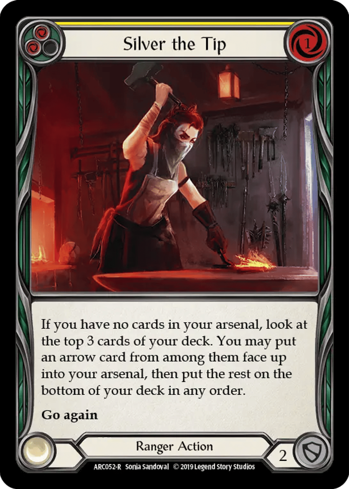 Silver the Tip (Yellow) from Arcane Rising - Flesh and Blood