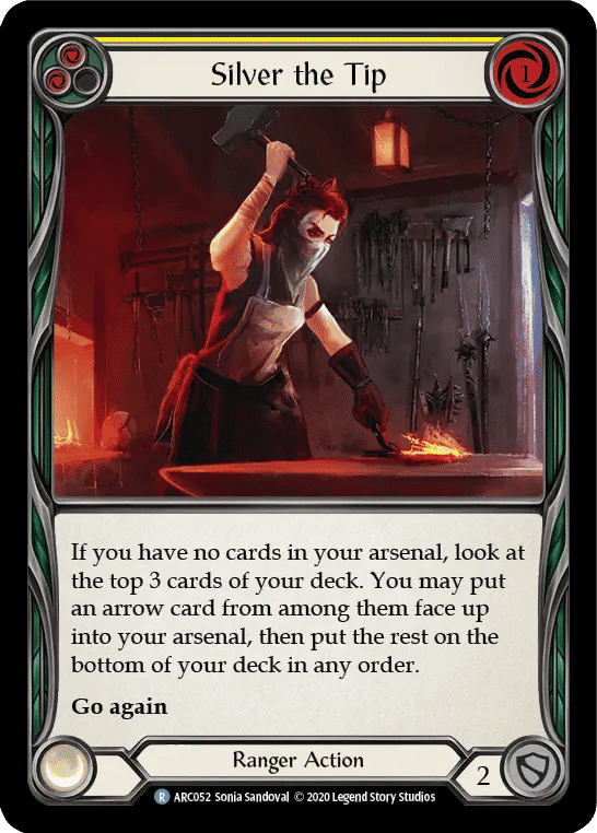 Silver the Tip (Yellow) — Arcane Rising - Unlimited — Flesh and Blood