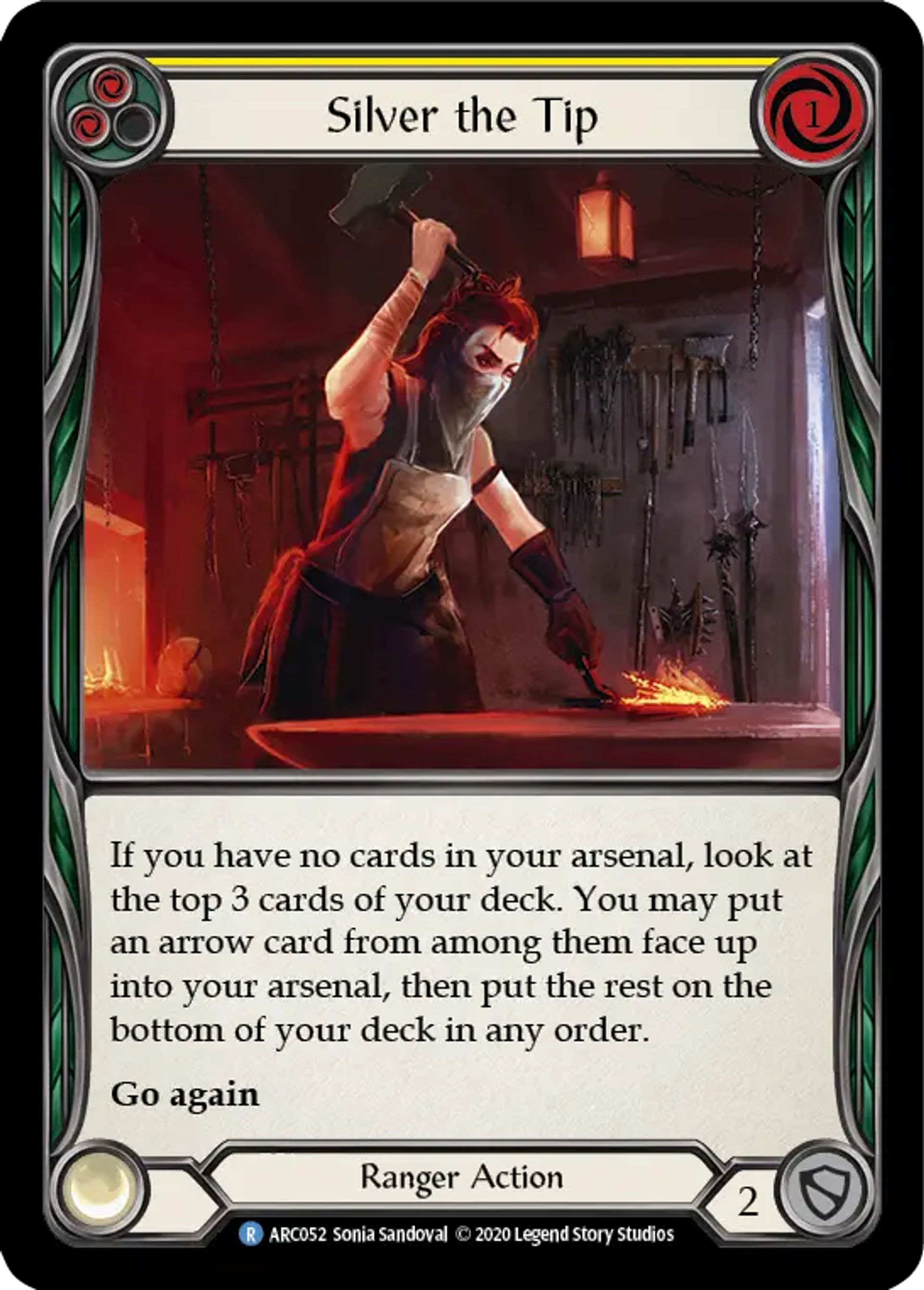 Silver the Tip (Yellow) — Arcane Rising - Unlimited — Flesh and Blood