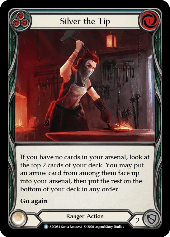 Silver the Tip (Blue) — Arcane Rising - Unlimited — Flesh and Blood