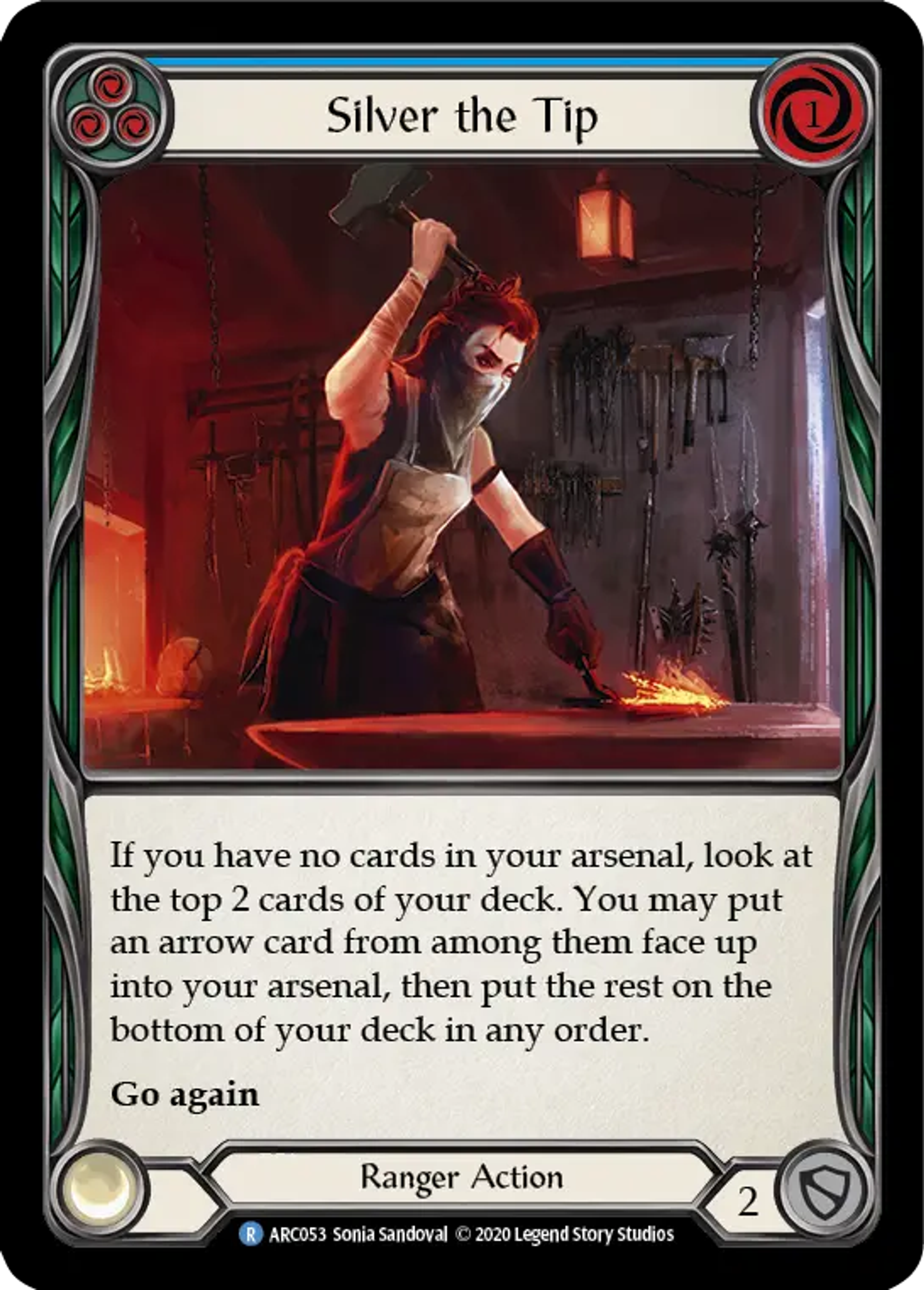 Silver the Tip (Blue) — Arcane Rising - Unlimited — Flesh and Blood