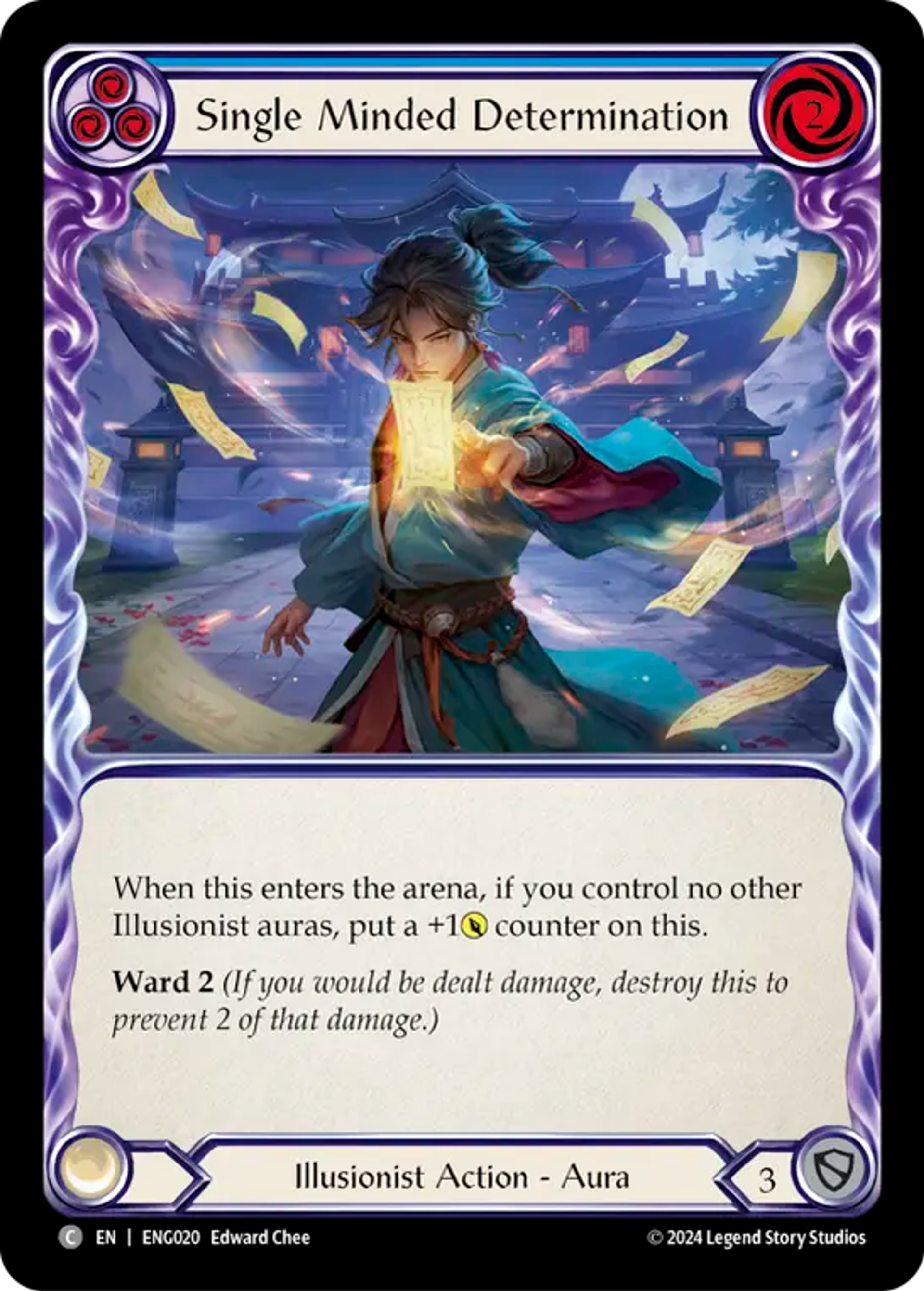 Single Minded Determination (Blue) — Enigma - Blitz Deck — Flesh and Blood