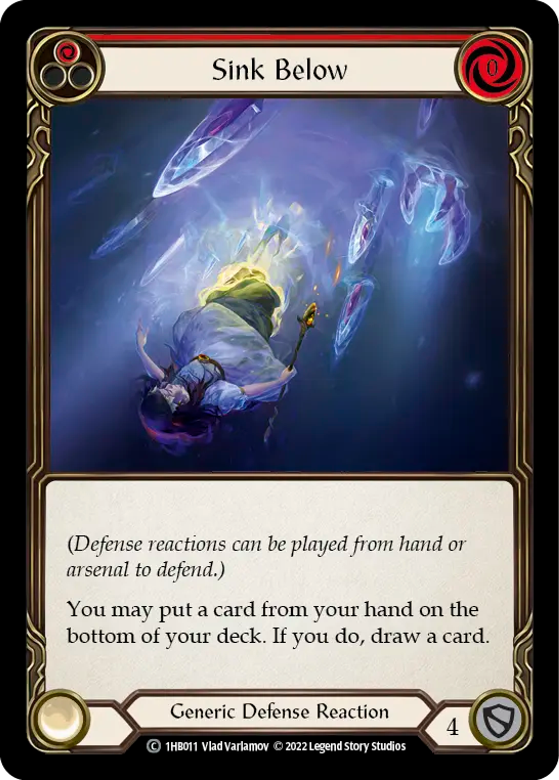 Sink Below (Red) — Bravo - Blitz Deck — Flesh and Blood