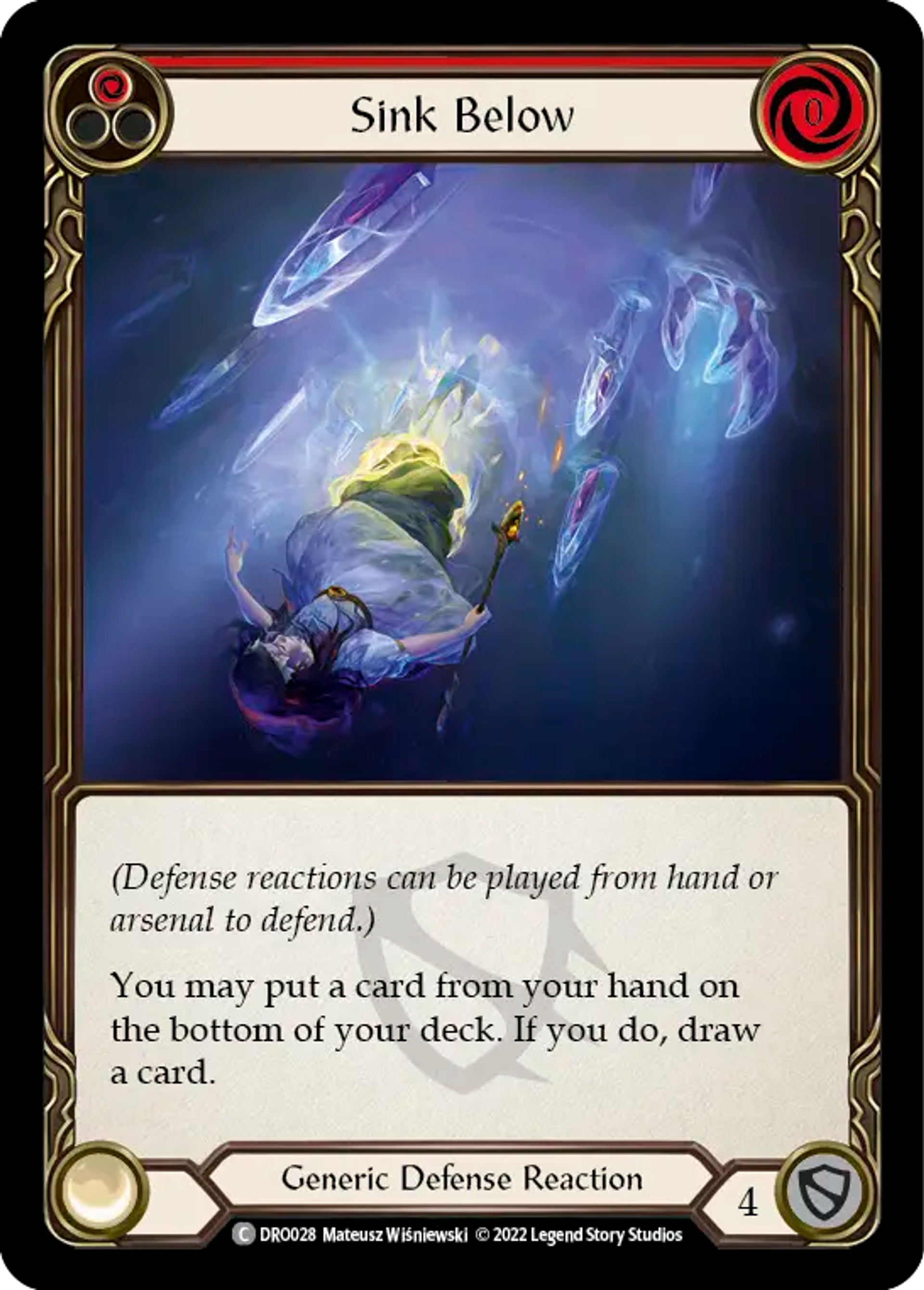 Sink Below (Red) — Dromai - Blitz Deck — Flesh and Blood