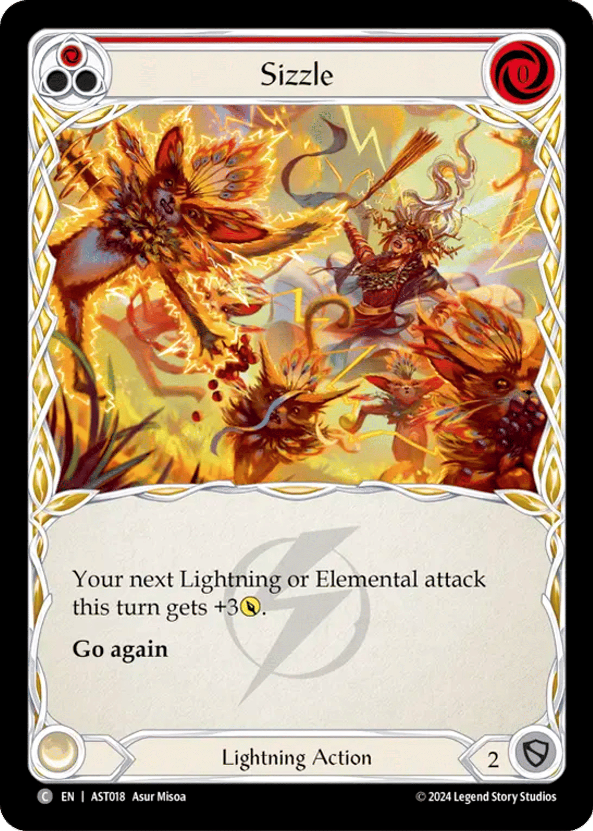 Sizzle (Red) from Armory Deck - Aurora, Shooting Star - Flesh and Blood