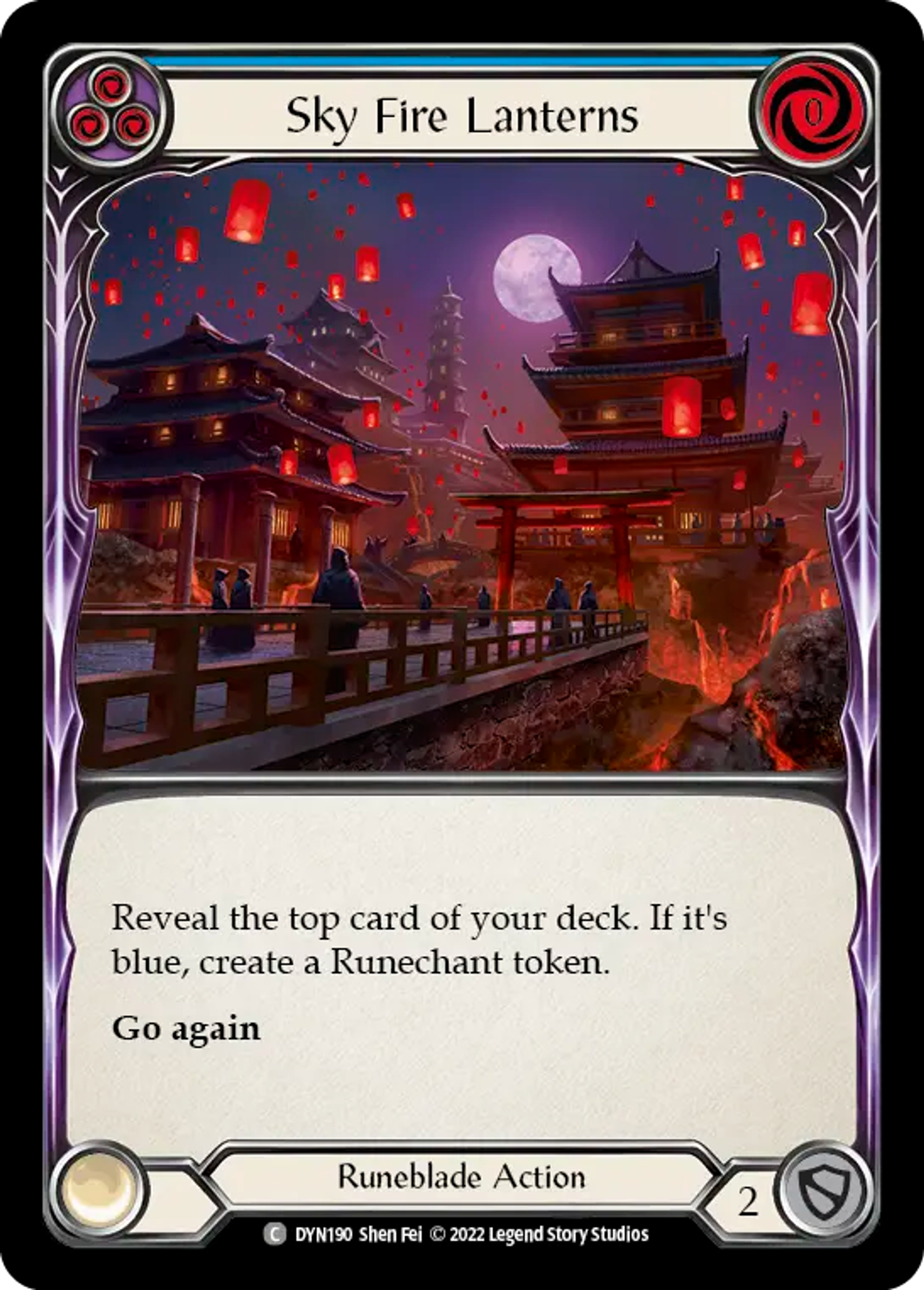 Sky Fire Lanterns (Blue) — Dynasty — Flesh and Blood