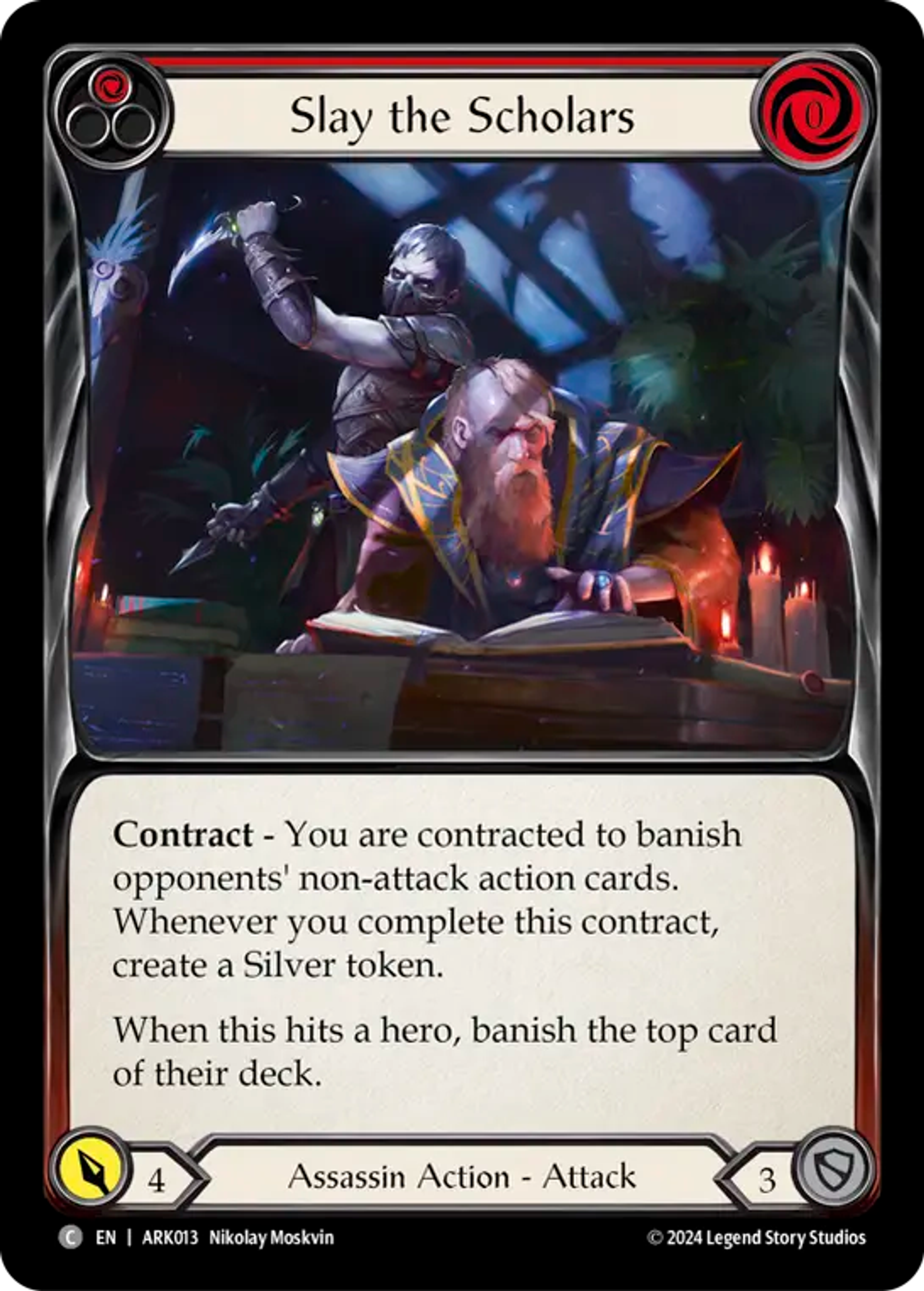 Slay the Scholars (Red) — The Hunted Blitz Deck - Arakni — Flesh and Blood