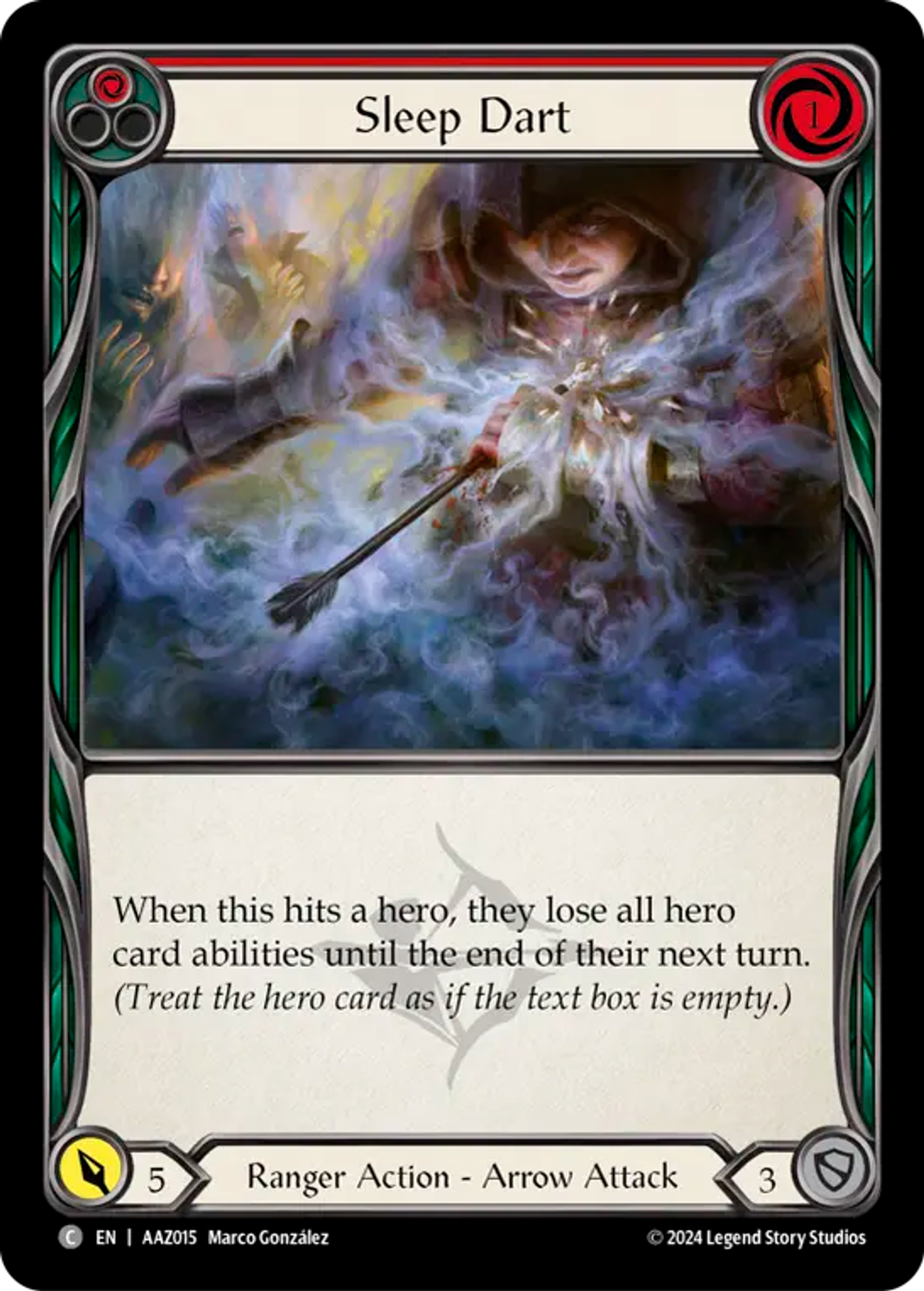 Sleep Dart (Red) — Armory Deck - Azalea, Ace in the Hole — Flesh and Blood