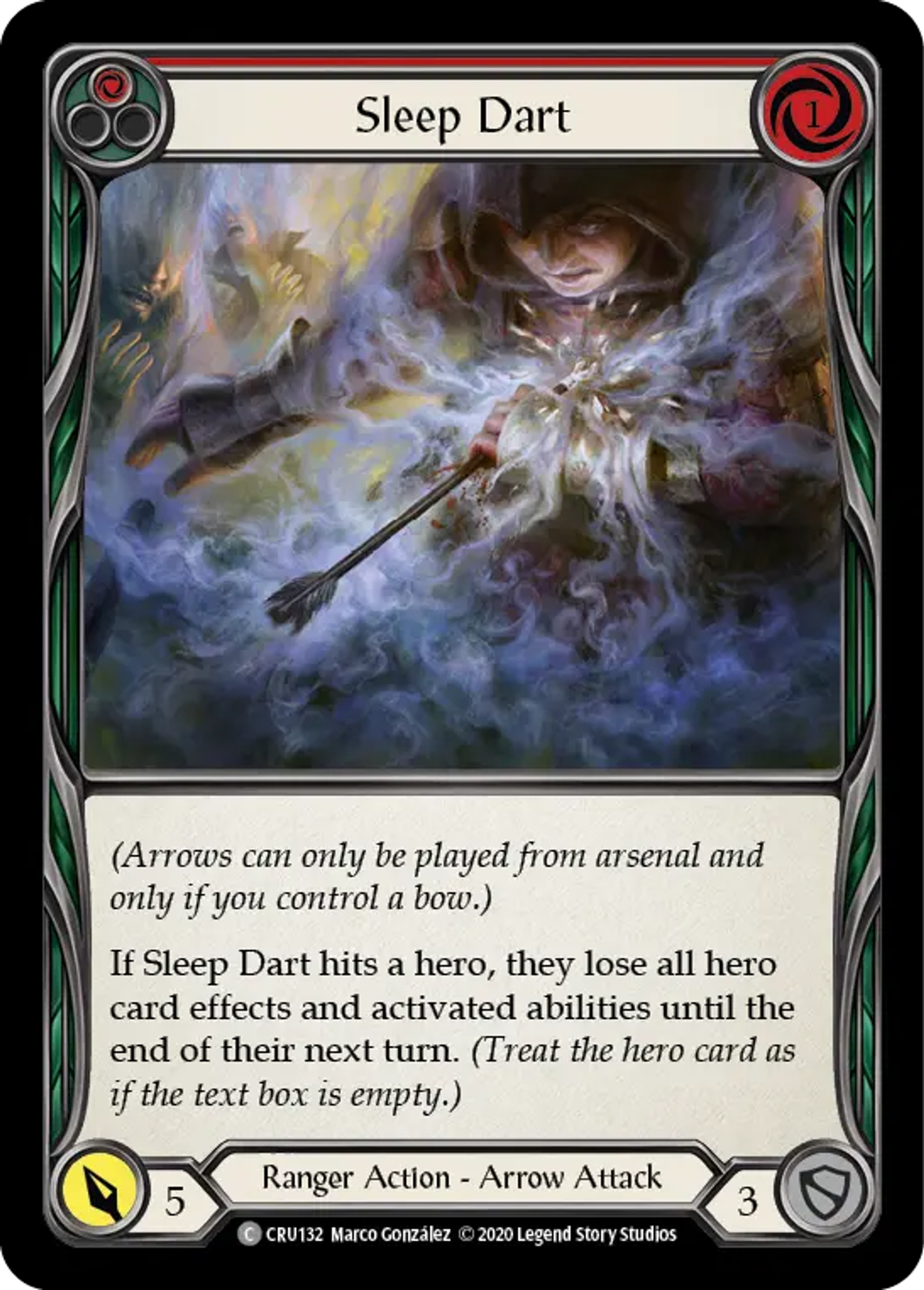 Sleep Dart (Red) — Crucible of War — Flesh and Blood