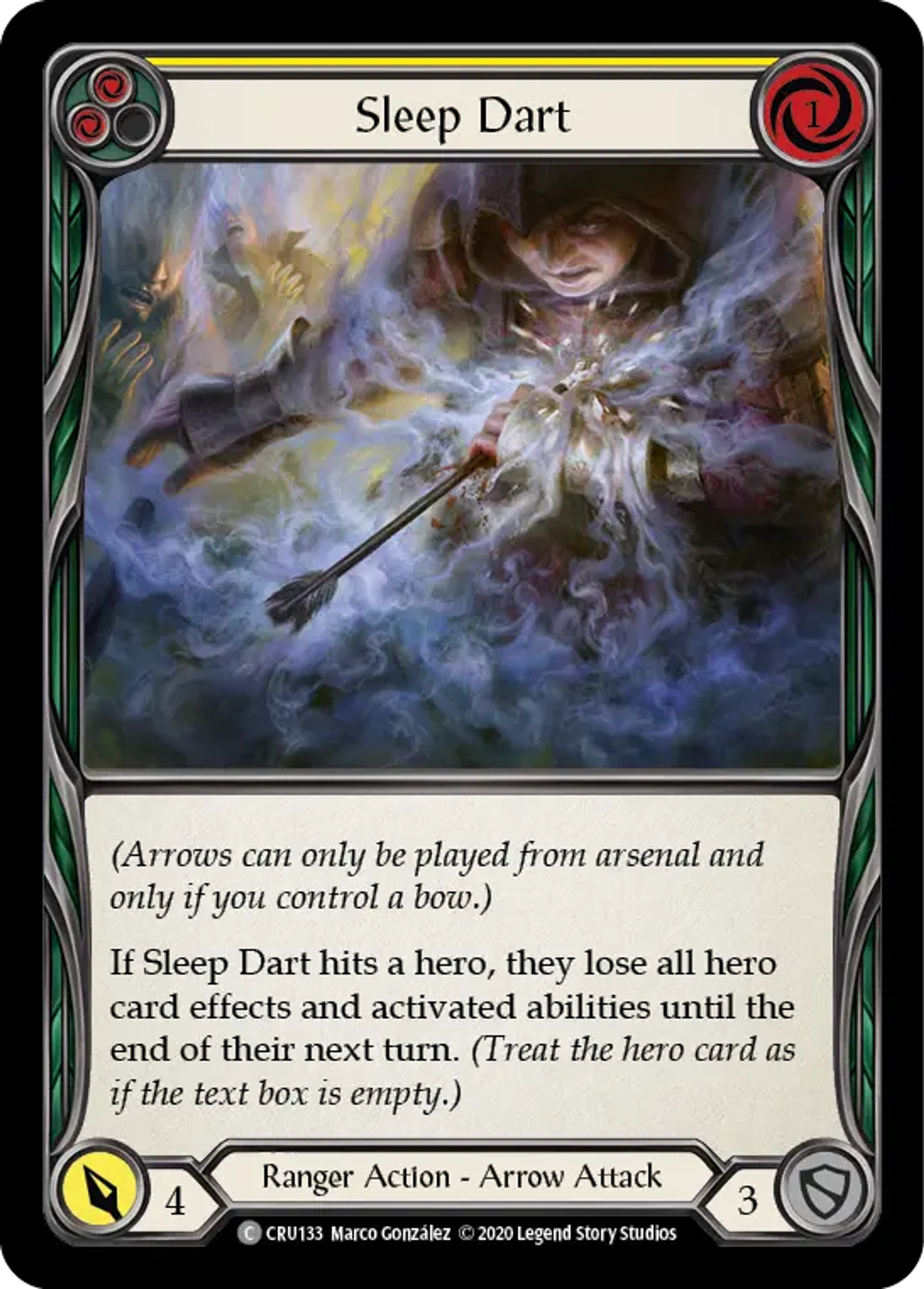 Sleep Dart (Yellow) — Crucible of War — Flesh and Blood