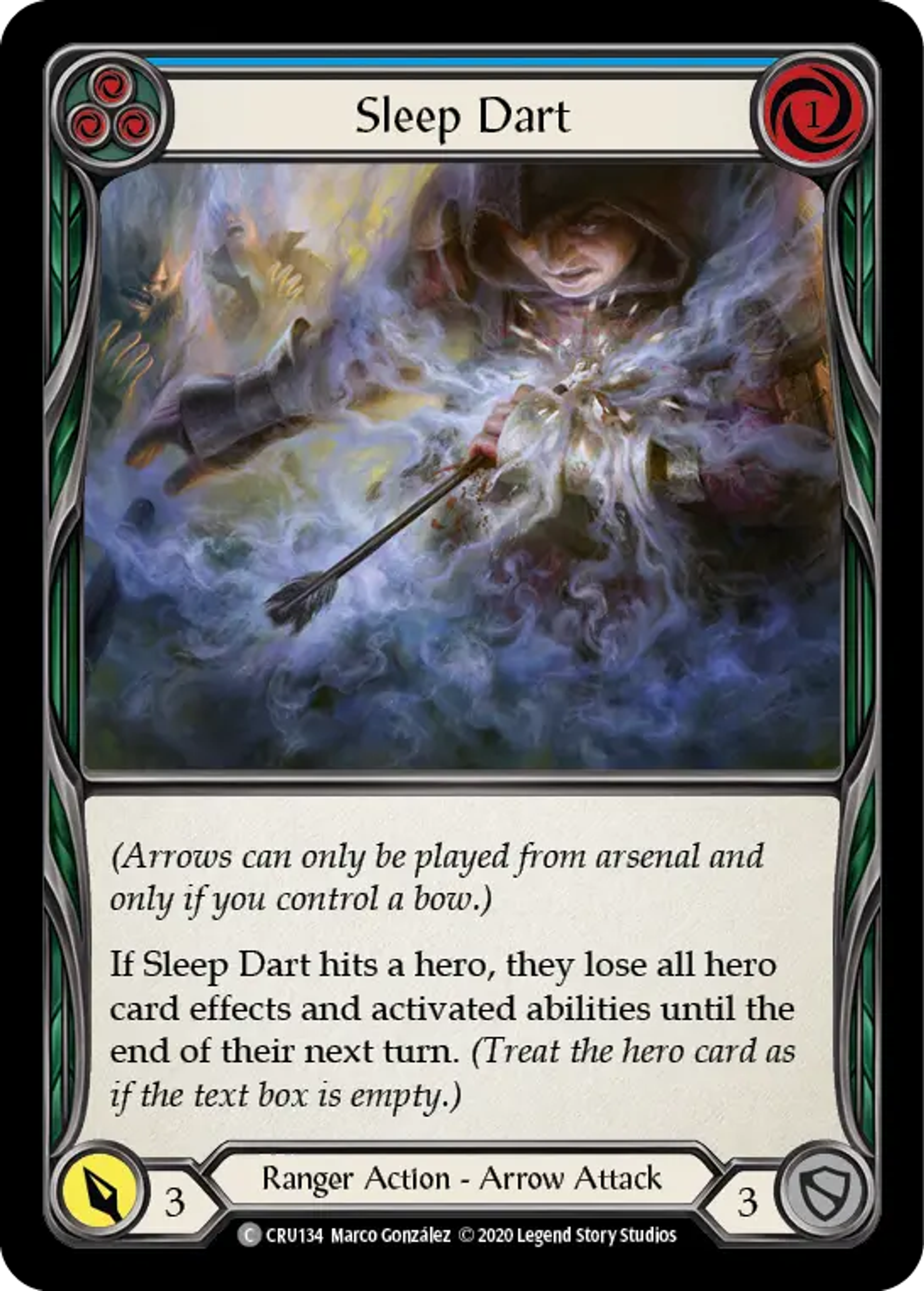 Sleep Dart (Blue) — Crucible of War — Flesh and Blood
