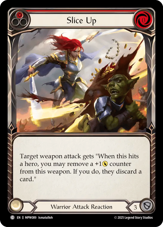 Slice Up (Red) — Mastery Pack Warrior — Flesh and Blood