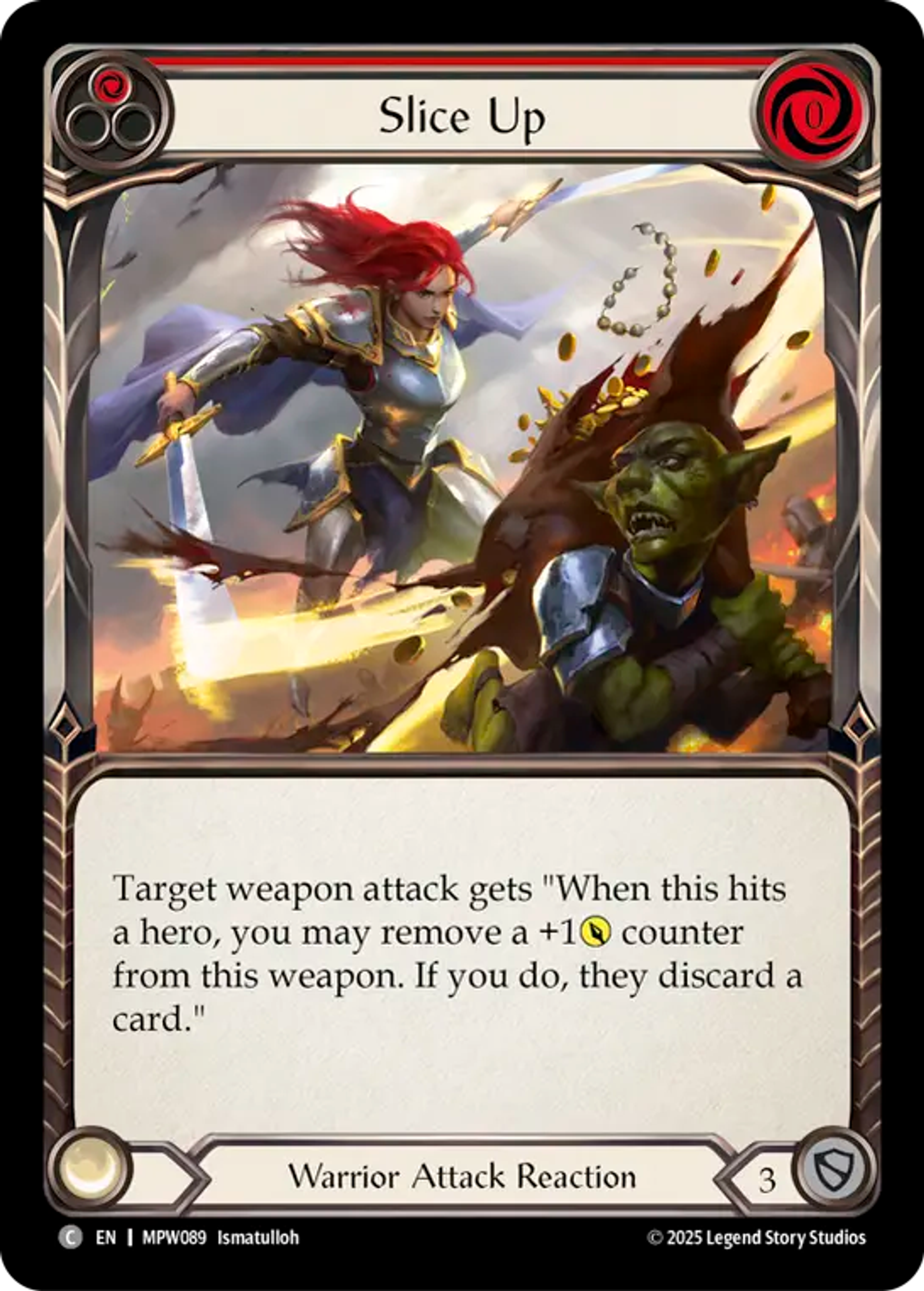 Slice Up (Red) — Mastery Pack Warrior — Flesh and Blood