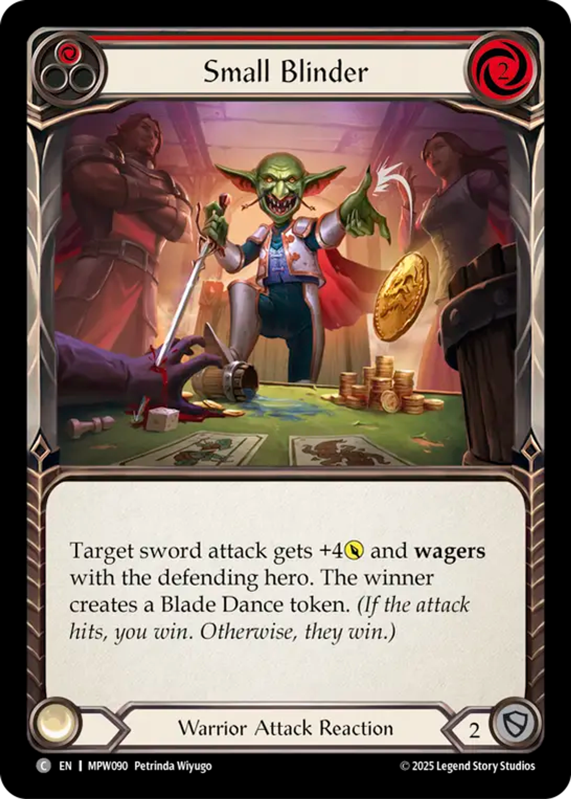 Small Blinder (Red) — Mastery Pack Warrior — Flesh and Blood