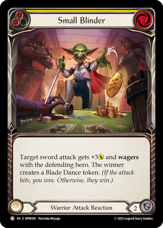 Small Blinder (Yellow) — Mastery Pack Warrior — Flesh and Blood