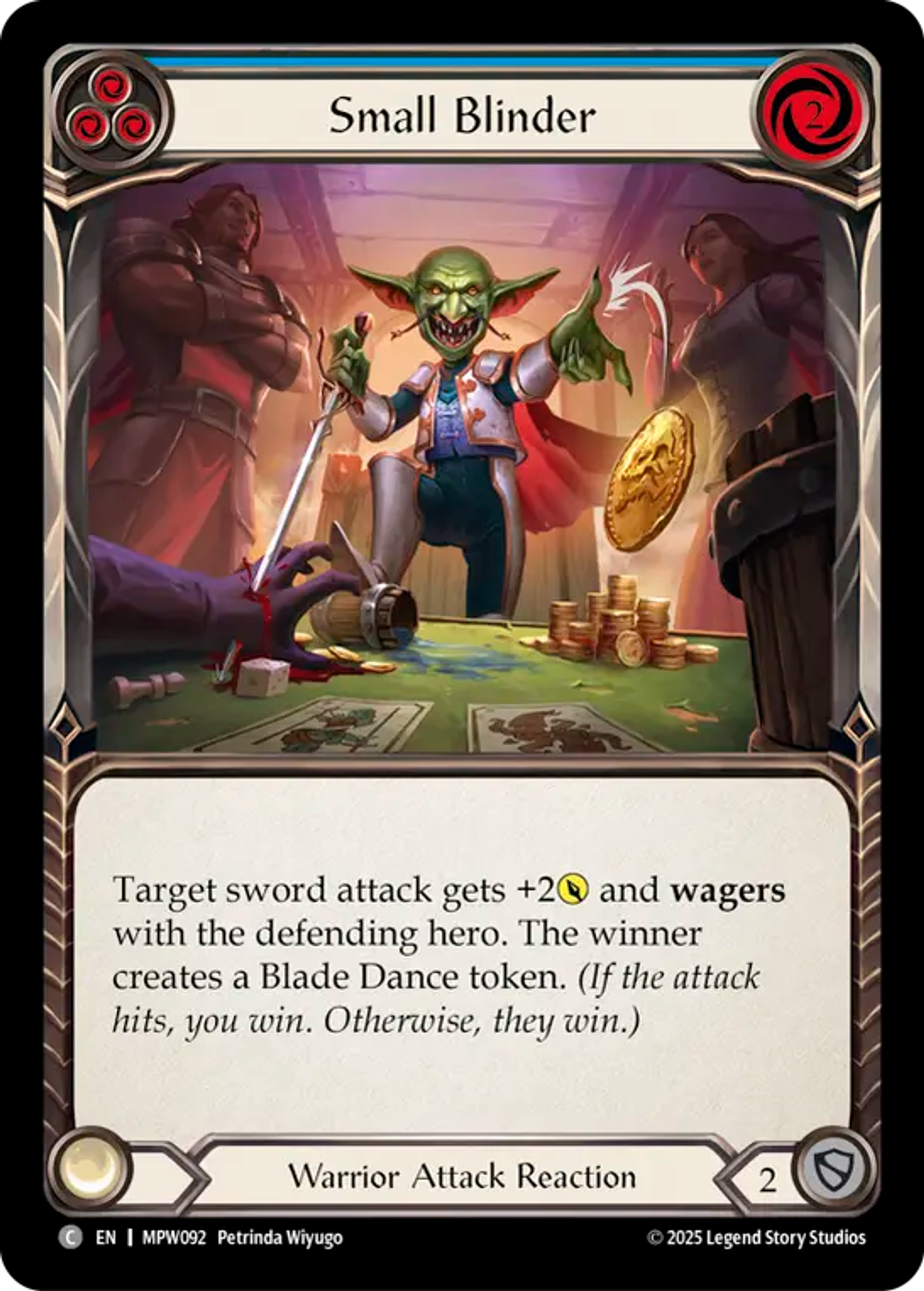 Small Blinder (Blue) — Mastery Pack Warrior — Flesh and Blood