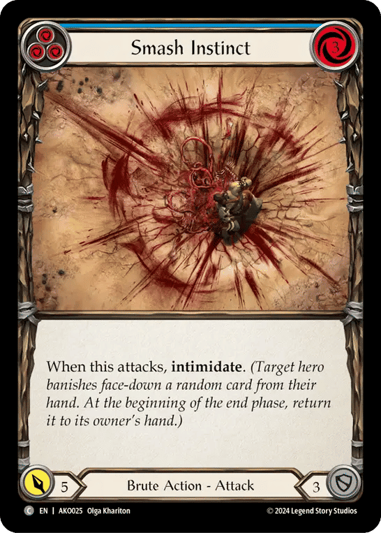Smash Instinct (Blue) — Armory Deck - Kayo, Armed and Dangerous — Flesh and Blood