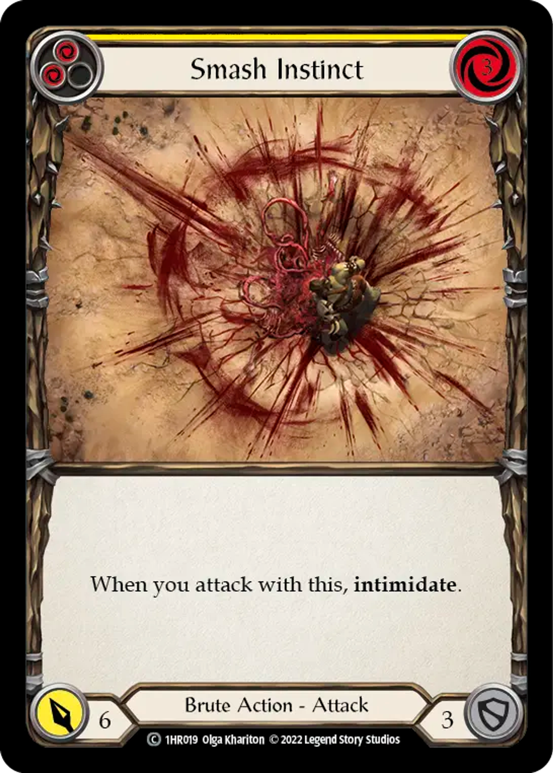 Smash Instinct (Yellow) — Rhinar - Blitz Deck — Flesh and Blood