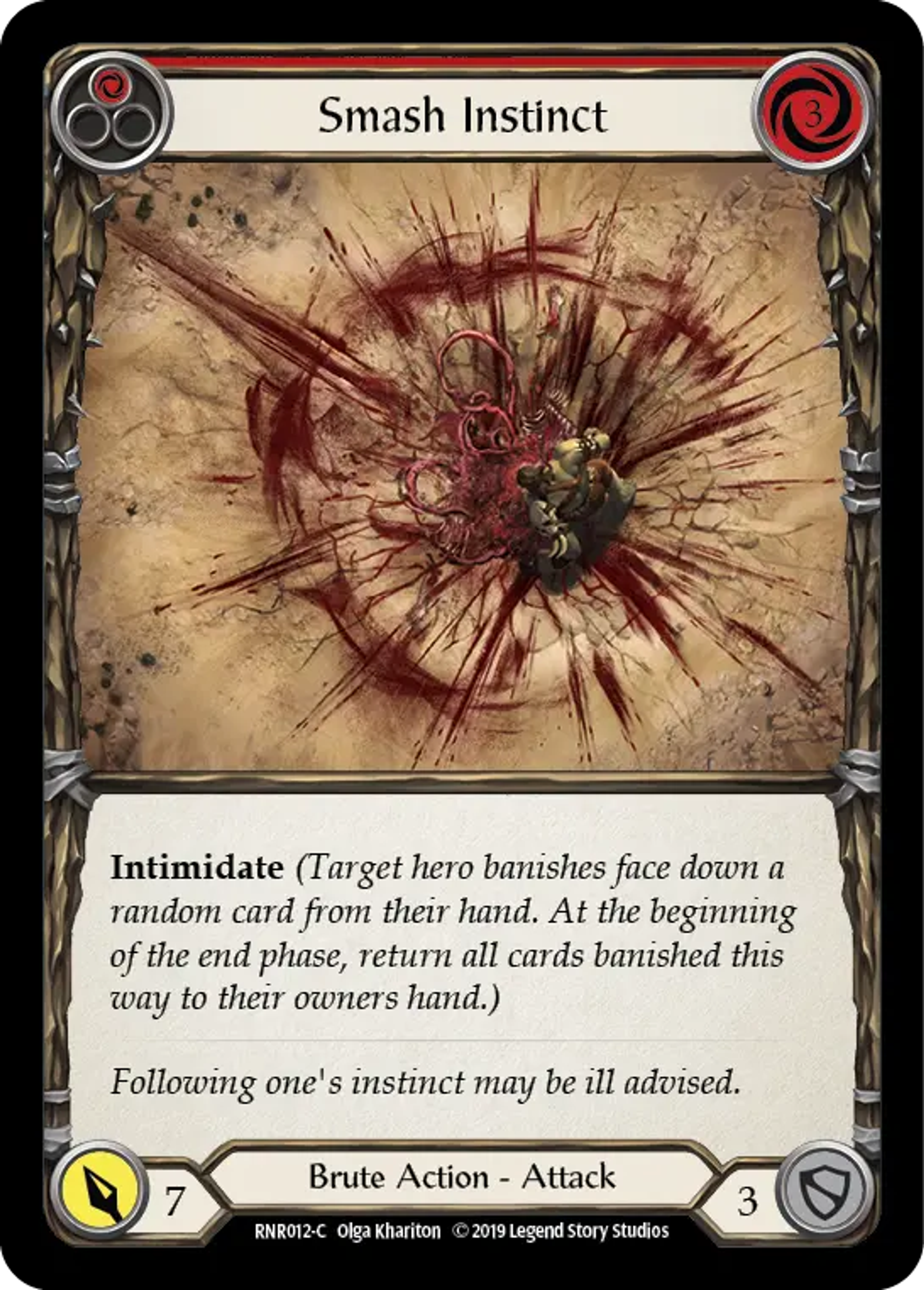 Smash Instinct (Red) — Rhinar, Reckless Rampage - Hero Deck — Flesh and Blood