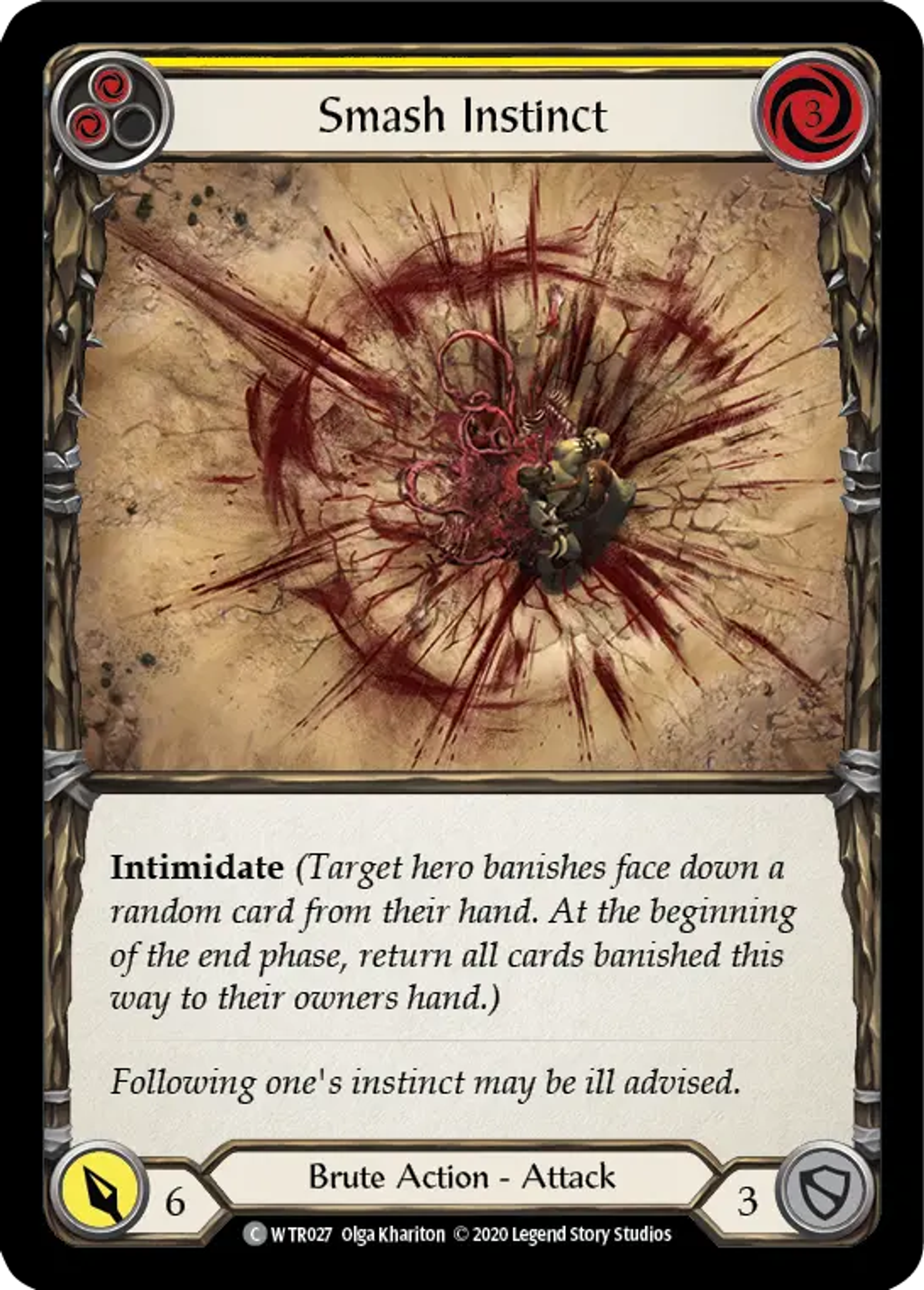 Smash Instinct (Yellow) — Welcome to Rathe - Unlimited — Flesh and Blood