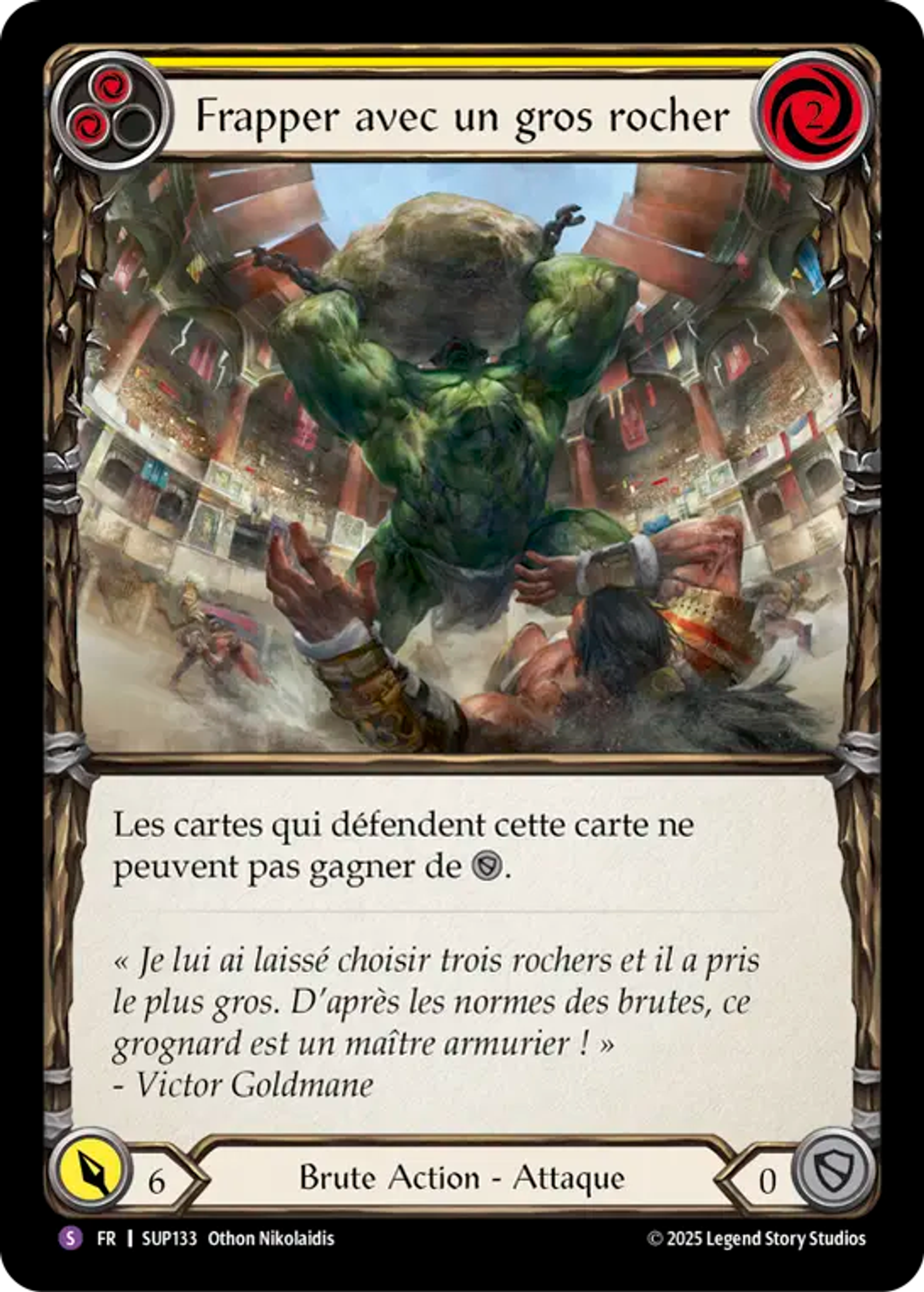 Frapper avec un gros rocher — Super Slam — Flesh and Blood