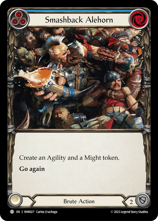 Smashback Alehorn (Blue) — Rhinar - Heavy Hitters Blitz Deck — Flesh and Blood