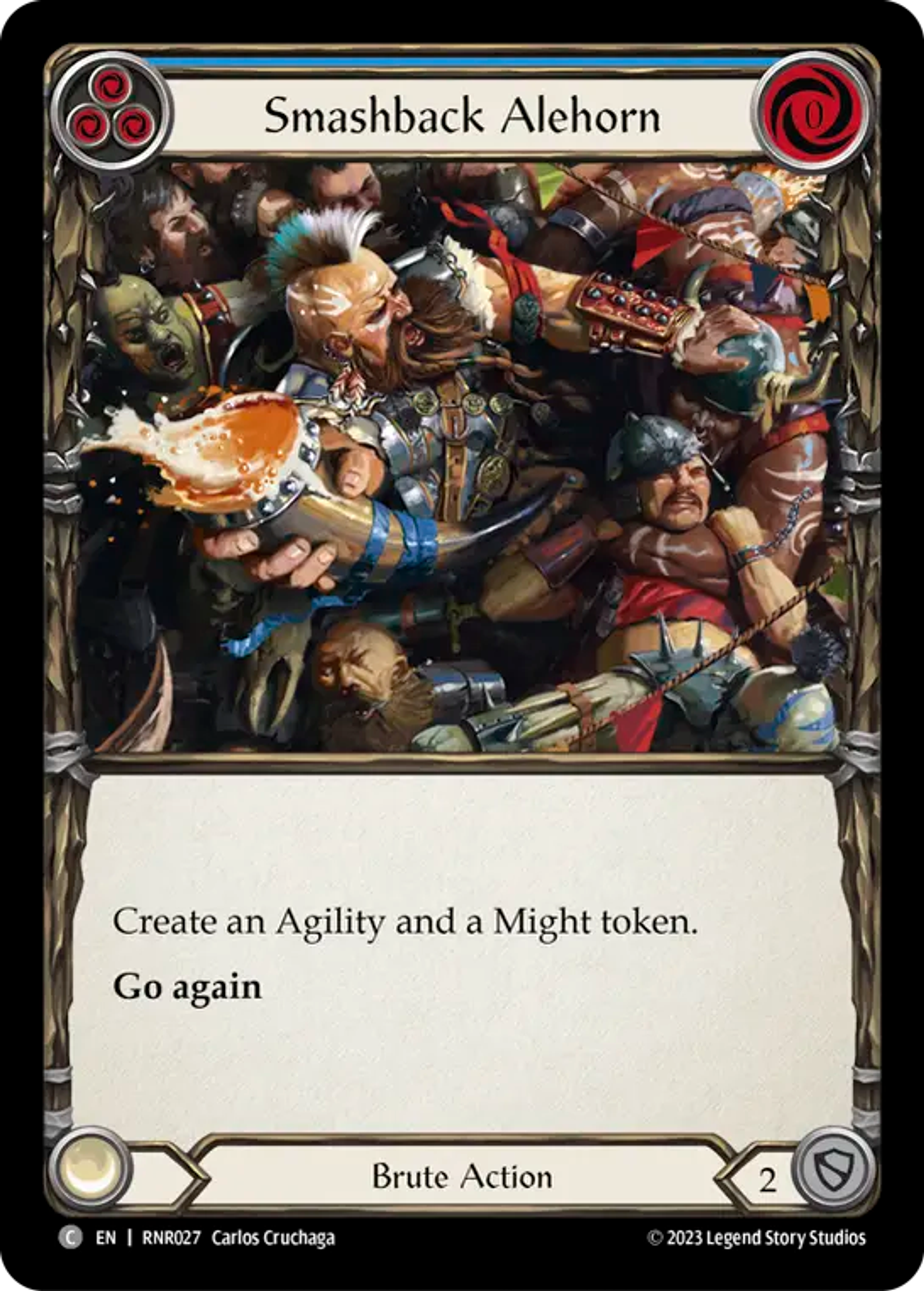 Smashback Alehorn (Blue) — Rhinar - Heavy Hitters Blitz Deck — Flesh and Blood