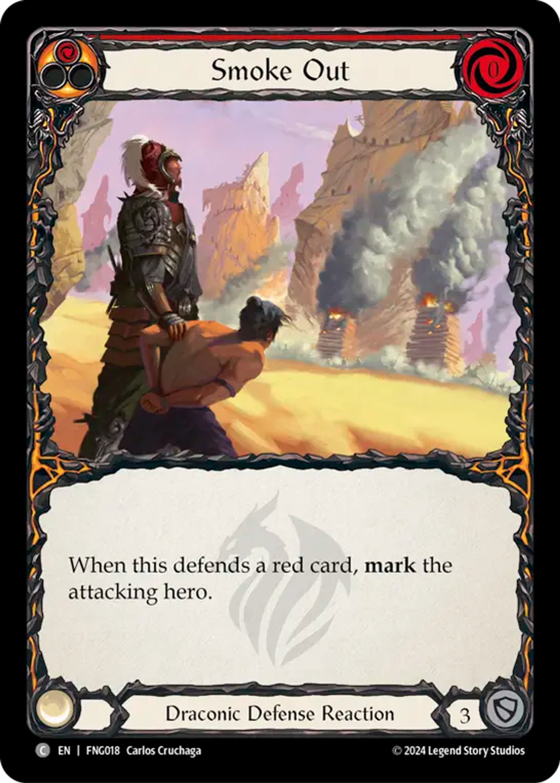 Smoke Out (Red) — The Hunted Blitz Deck - Fang — Flesh and Blood