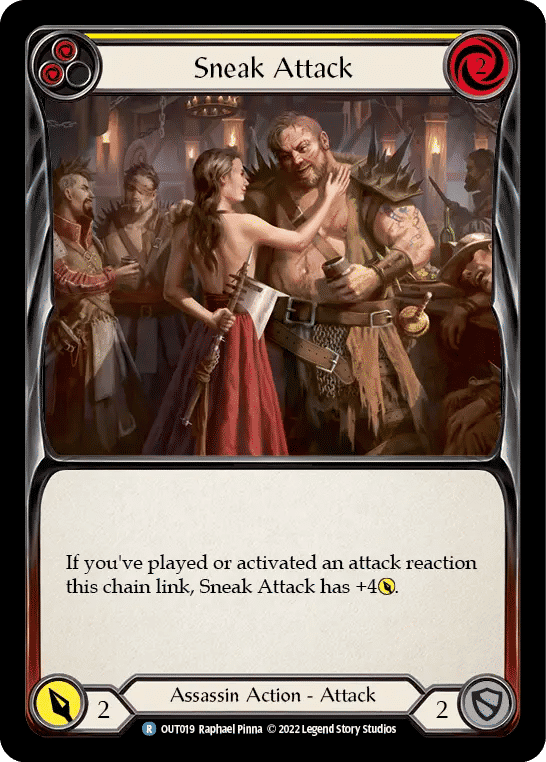 Sneak Attack (Yellow) — Outsiders — Flesh and Blood