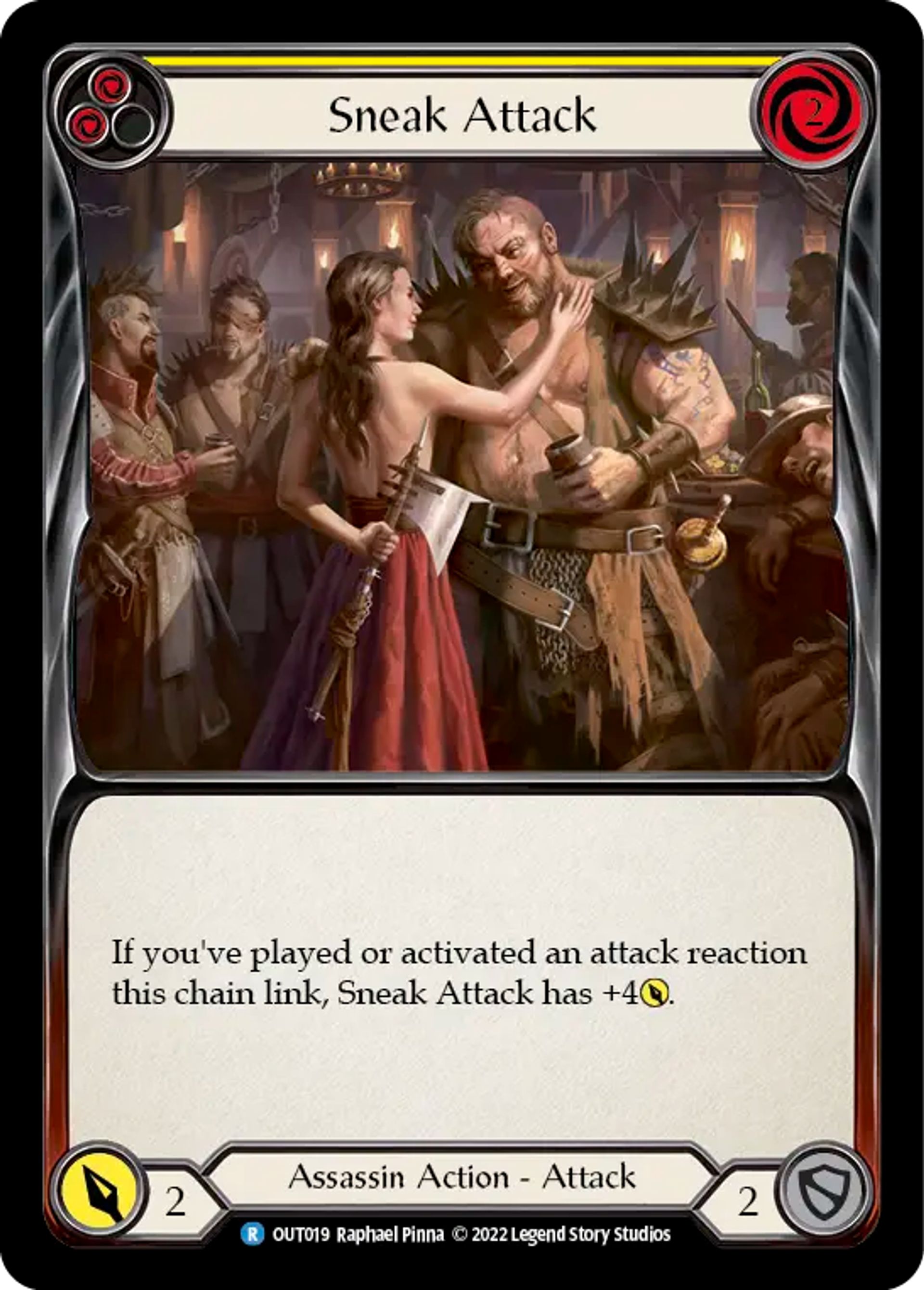 Sneak Attack (Yellow) — Outsiders — Flesh and Blood