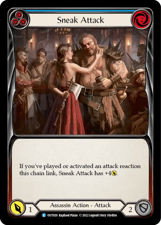Sneak Attack (Blue) — Outsiders — Flesh and Blood