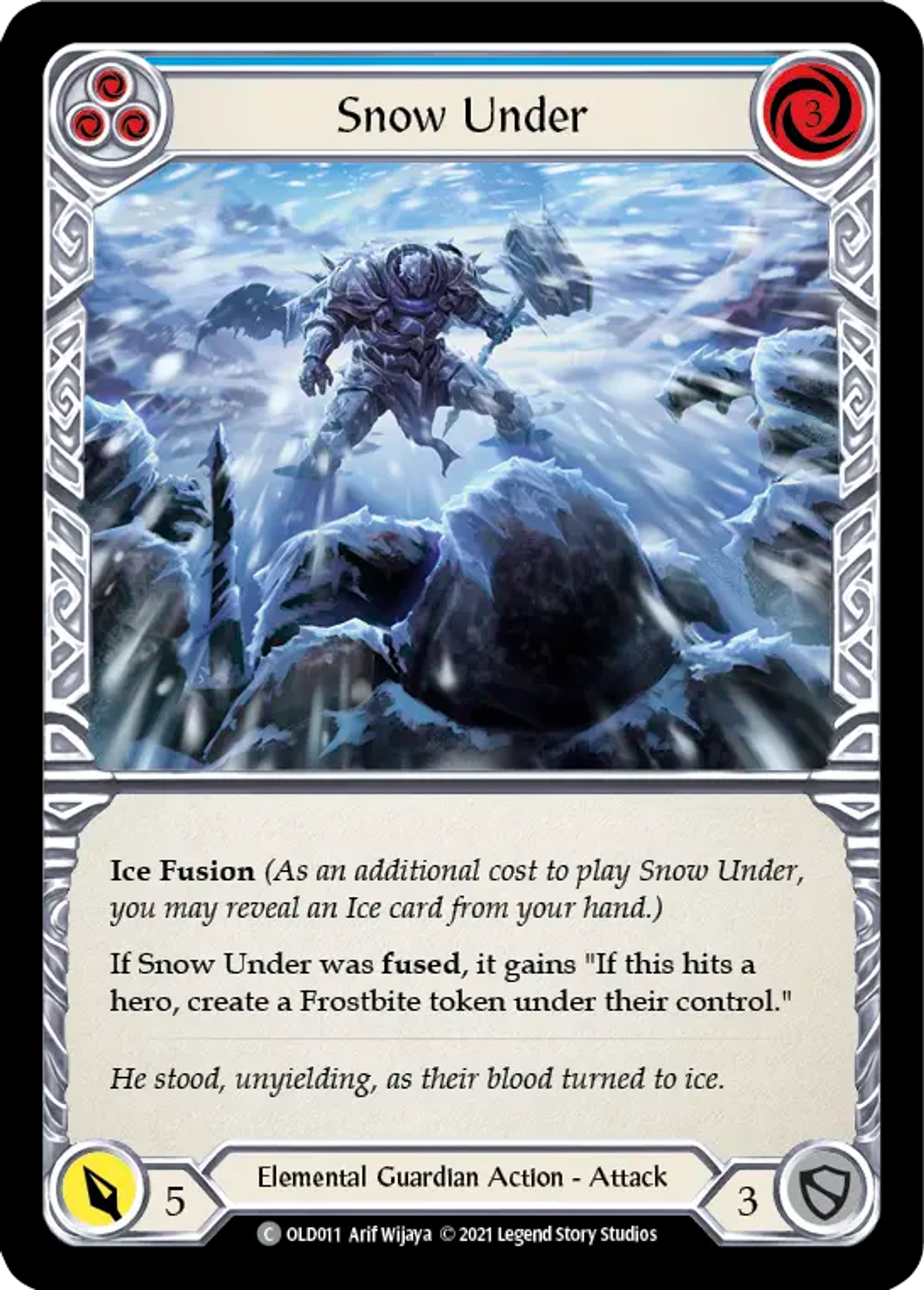 Snow Under (Blue) — Oldhim - Blitz Deck — Flesh and Blood