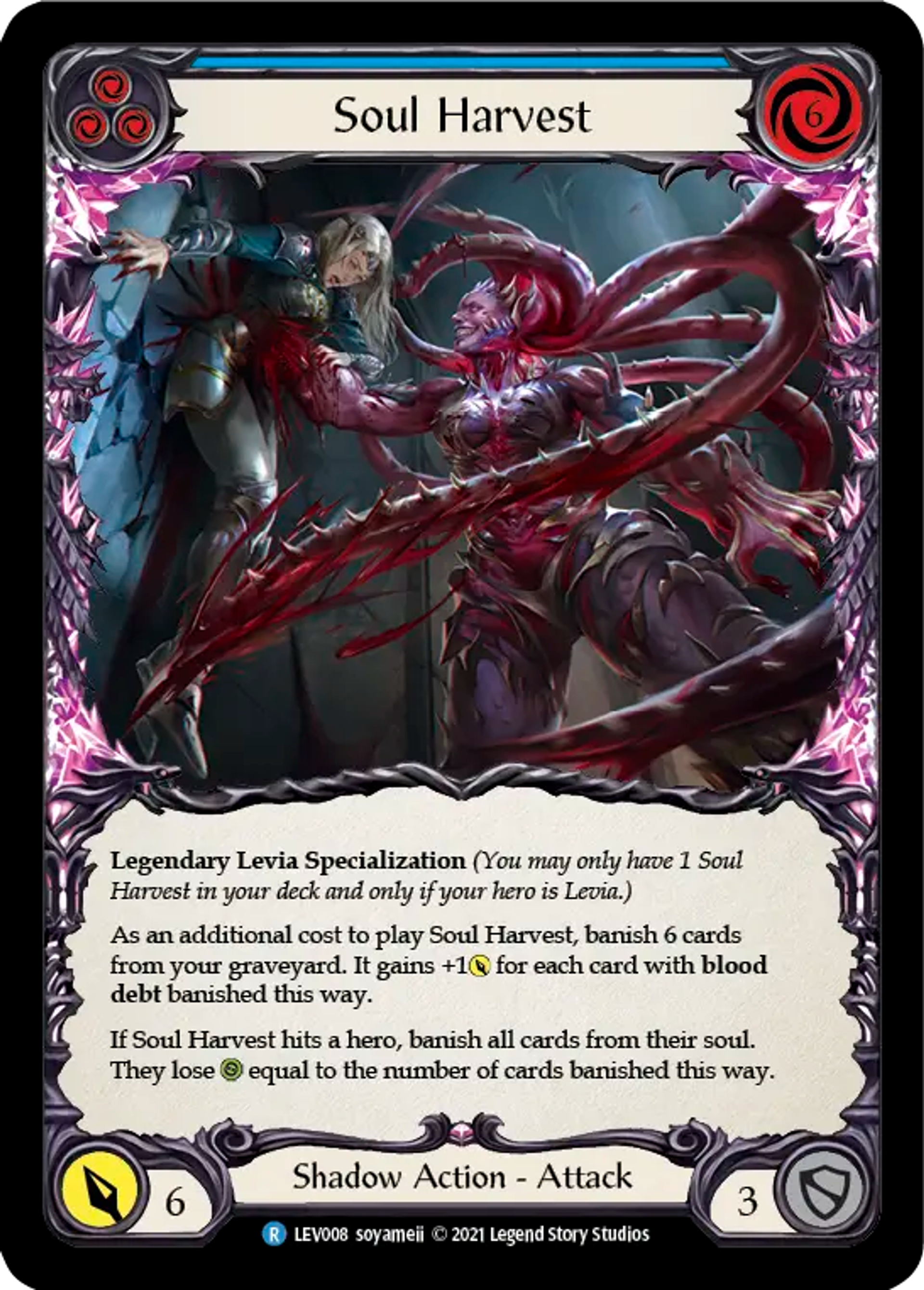 Soul Harvest (Blue) — Levia - Blitz Deck — Flesh and Blood
