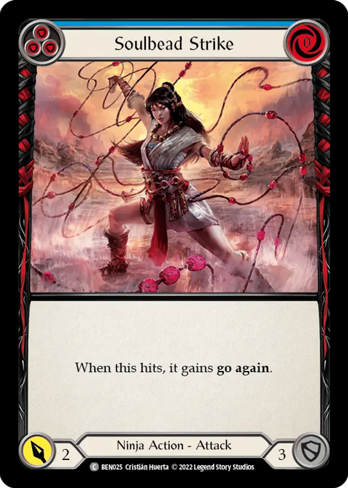Soulbead Strike (Blue) from Benji - Blitz Deck - Flesh and Blood
